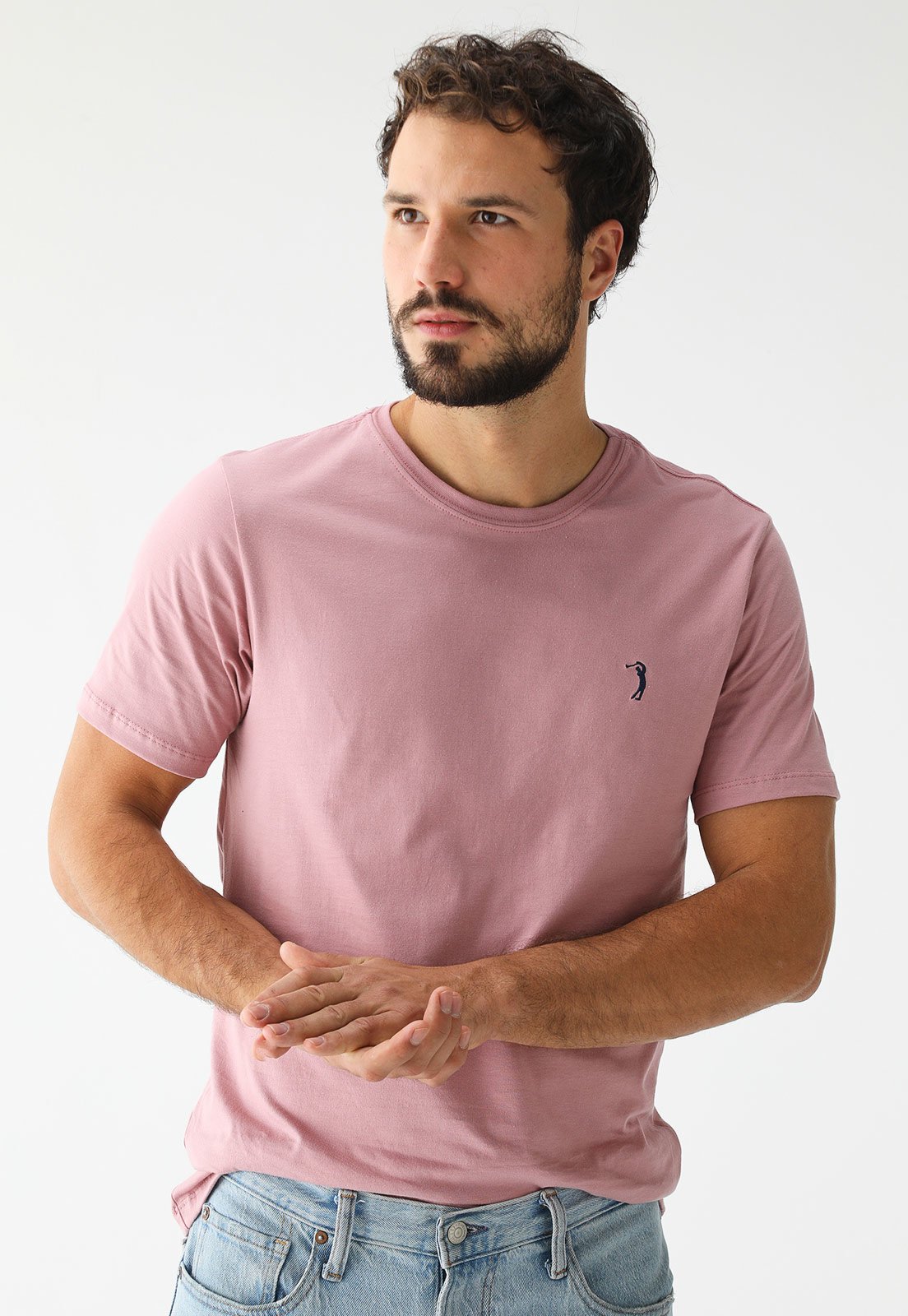 Camiseta Aleatory Reta Mini Icon Rosa