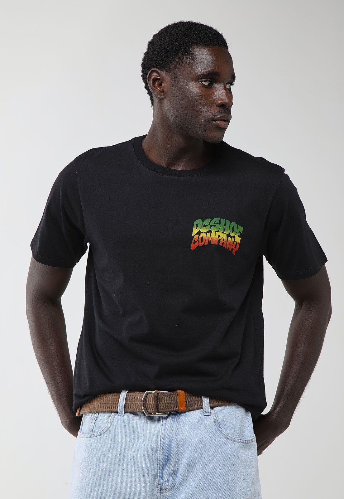 Camiseta Masculina DC Shoes Free Fall Preta