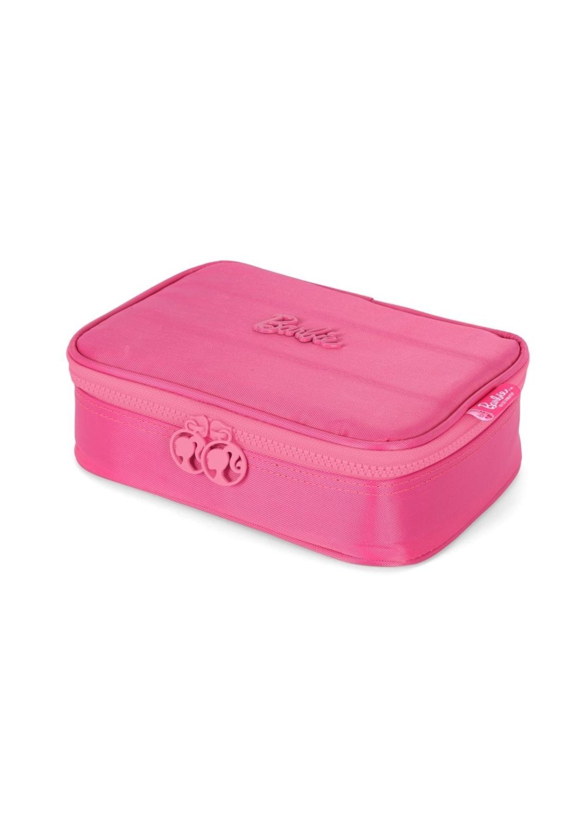 Vista 2 Infantil - Estojo Box Juvenil Médio 100 pens Náilon Matelassê Barbie Luxcel roxo Luxcel roxo