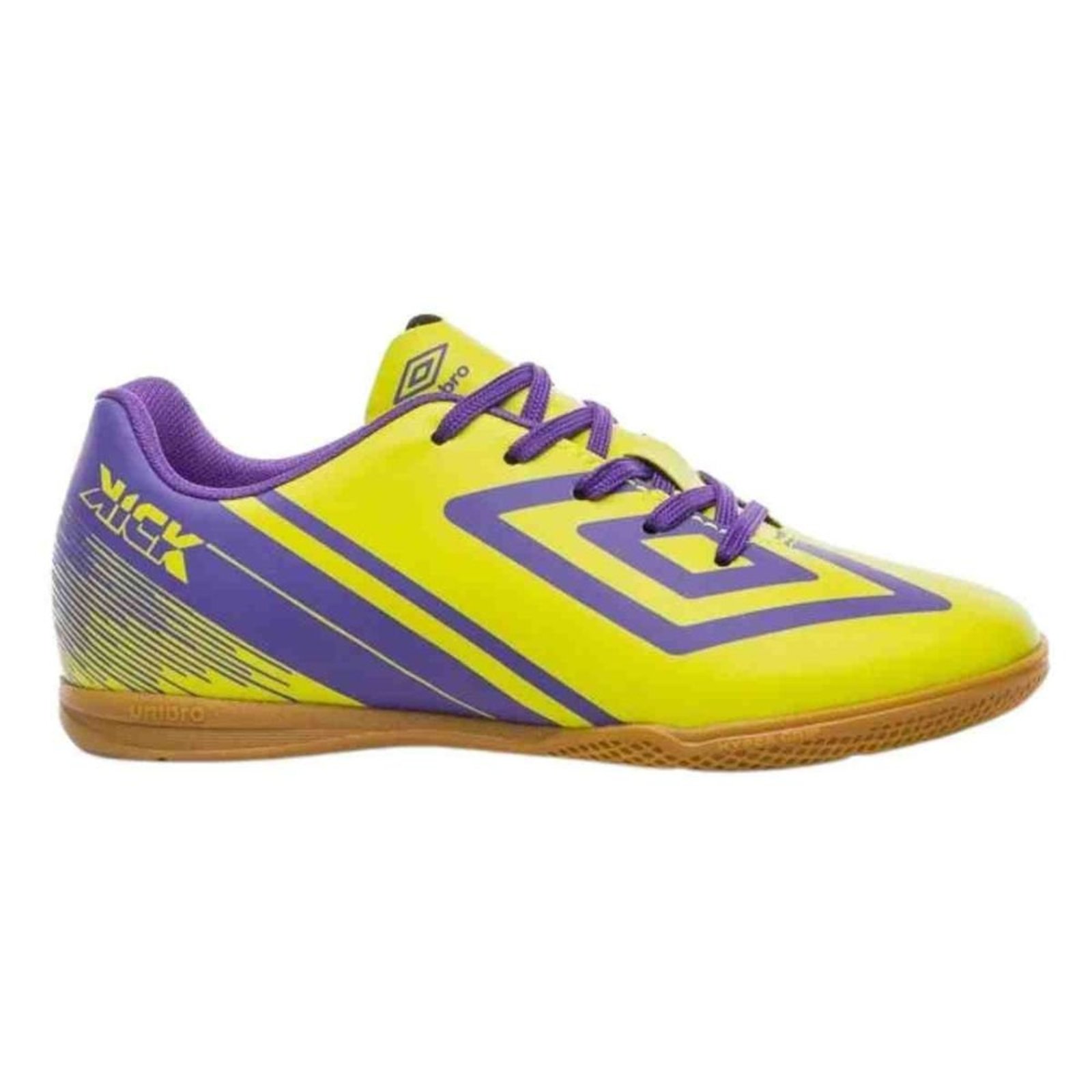 Infantil - Chuteira Indoor Inf Umbro Kick Jr Amarelo Roxo