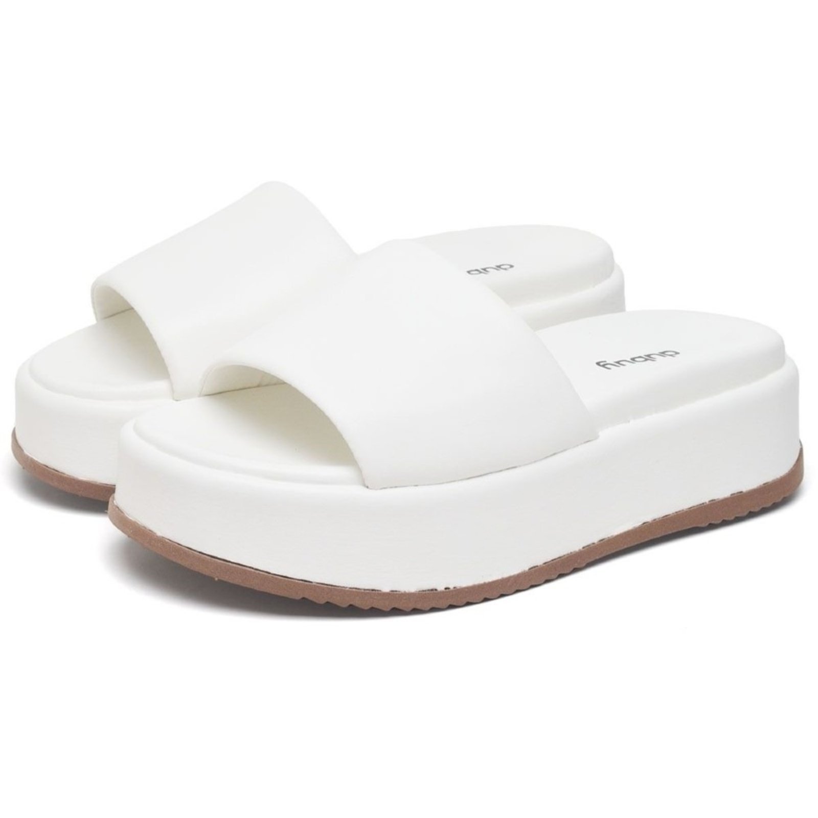 Papete Chinela Tamanco Feminino DUBUY 2062FG BRANCO