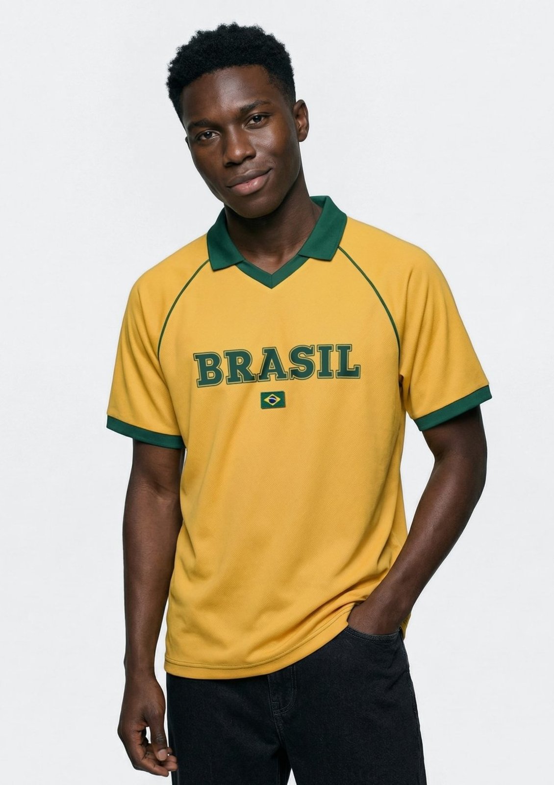 Polo Masculina Esportiva Com Bordado Drop Brasil Hering