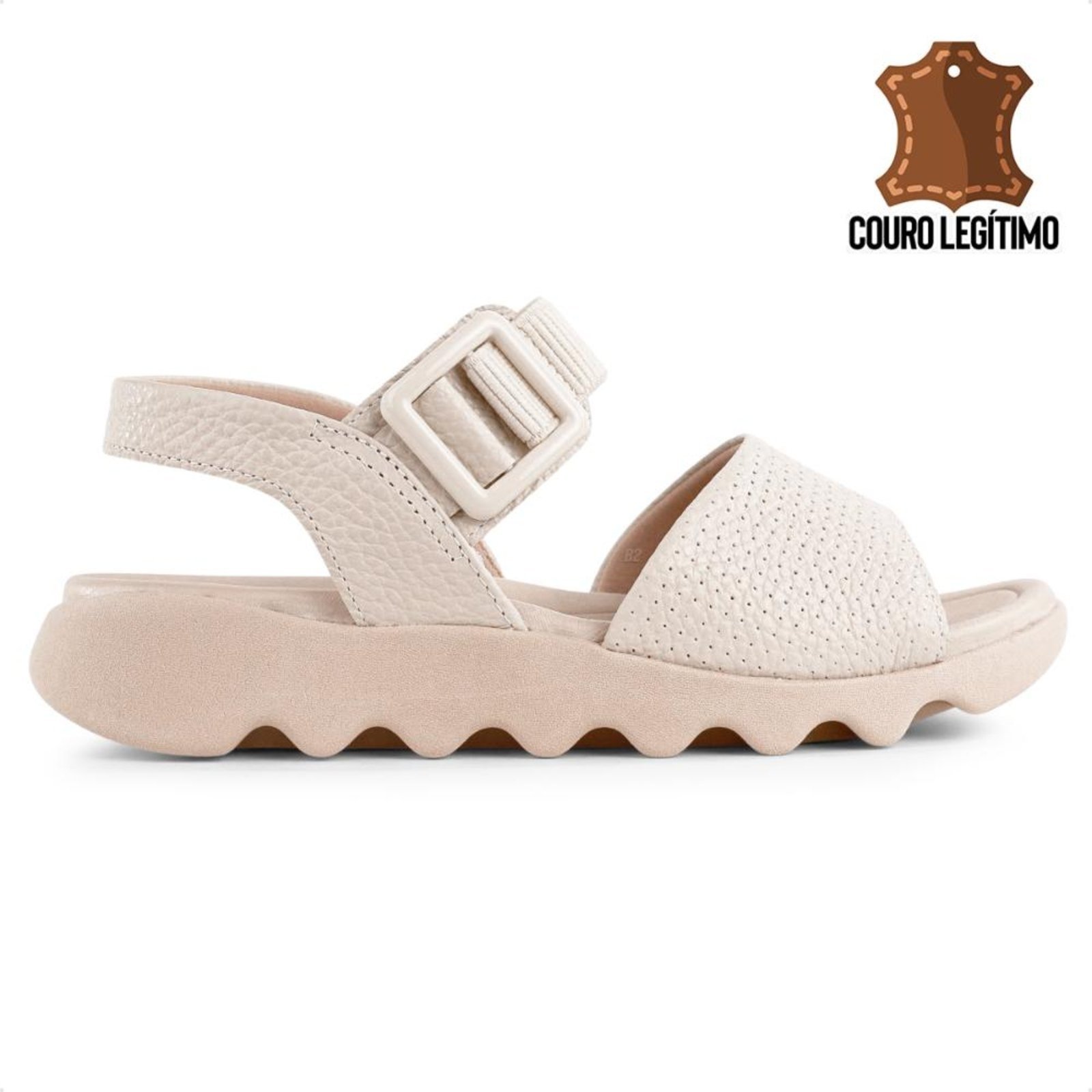 Sandália Usaflex Fivela Feminina Bege