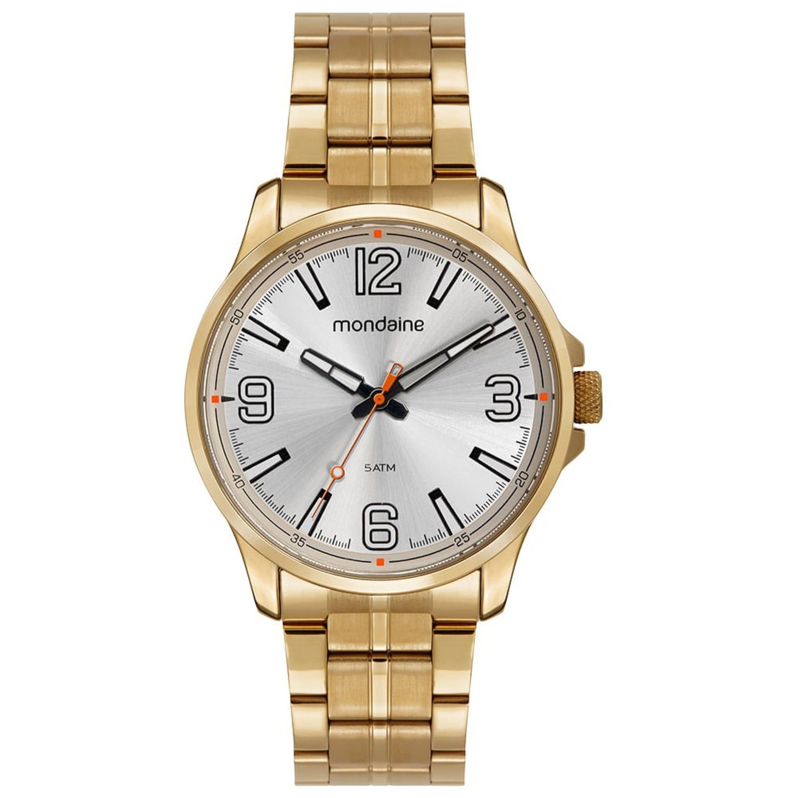 Relógio Mondaine Masculino Analógico Dourado em Aço Mondaine