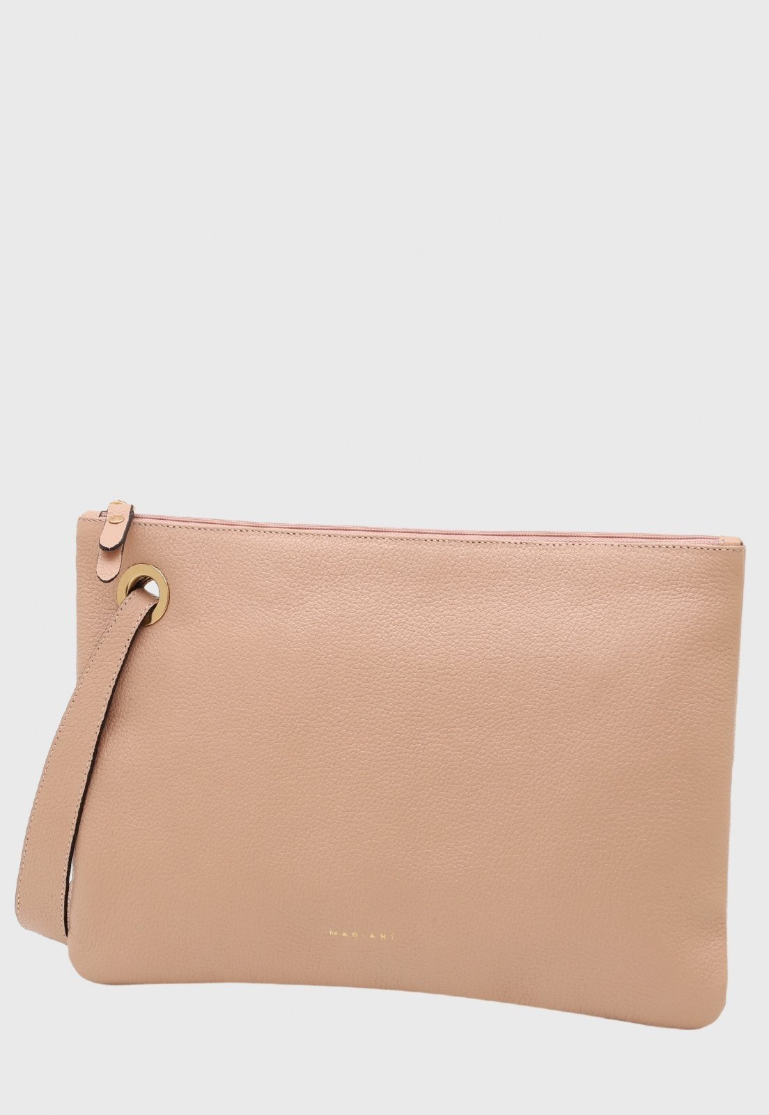 Vista 2 Bolsa Carteira Clutch Couro Mariart Azaleia Creme bege bege
