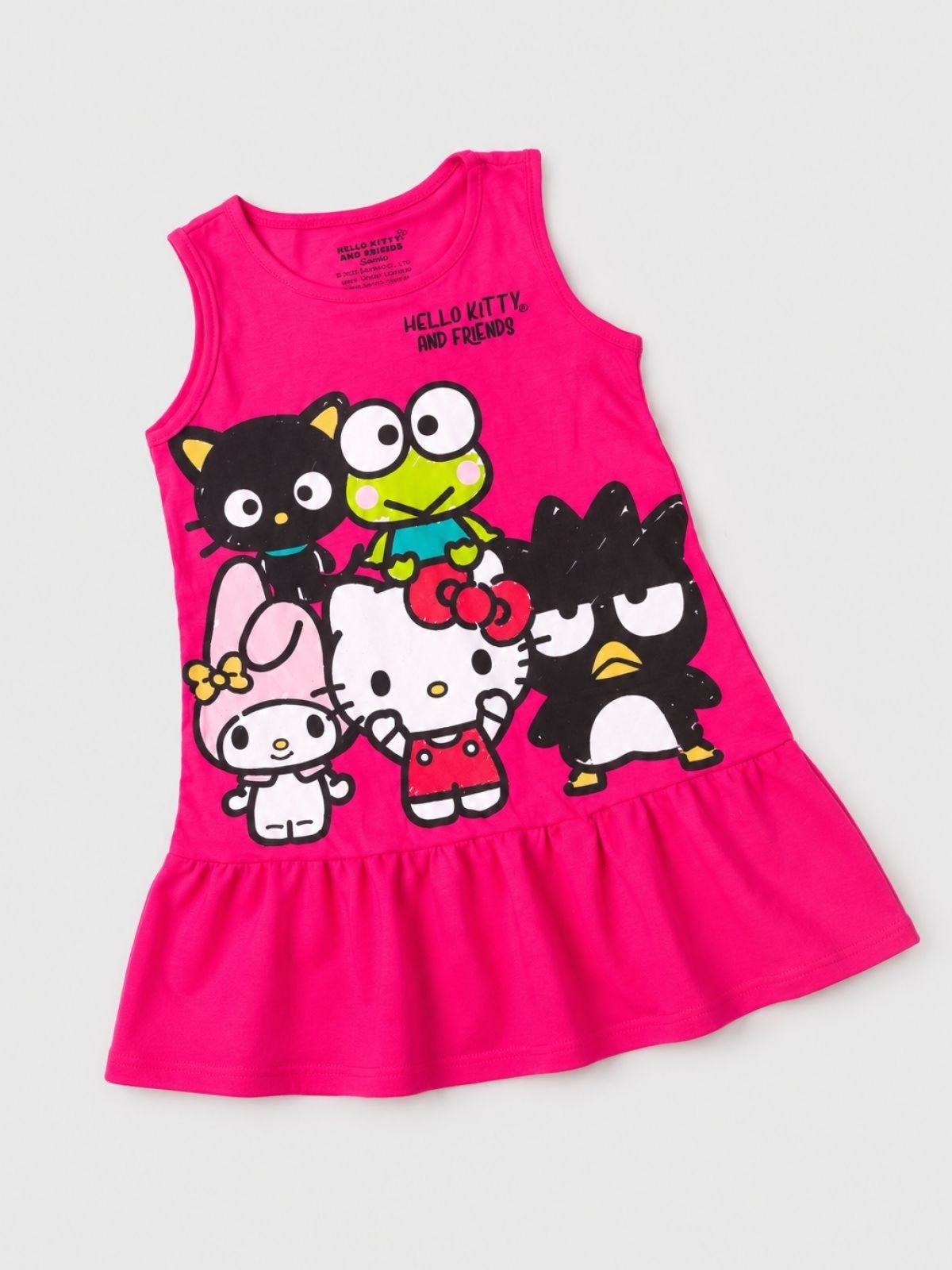 Infantil - Vestido Hello Kitty Brilho Da Amizade Rosa
