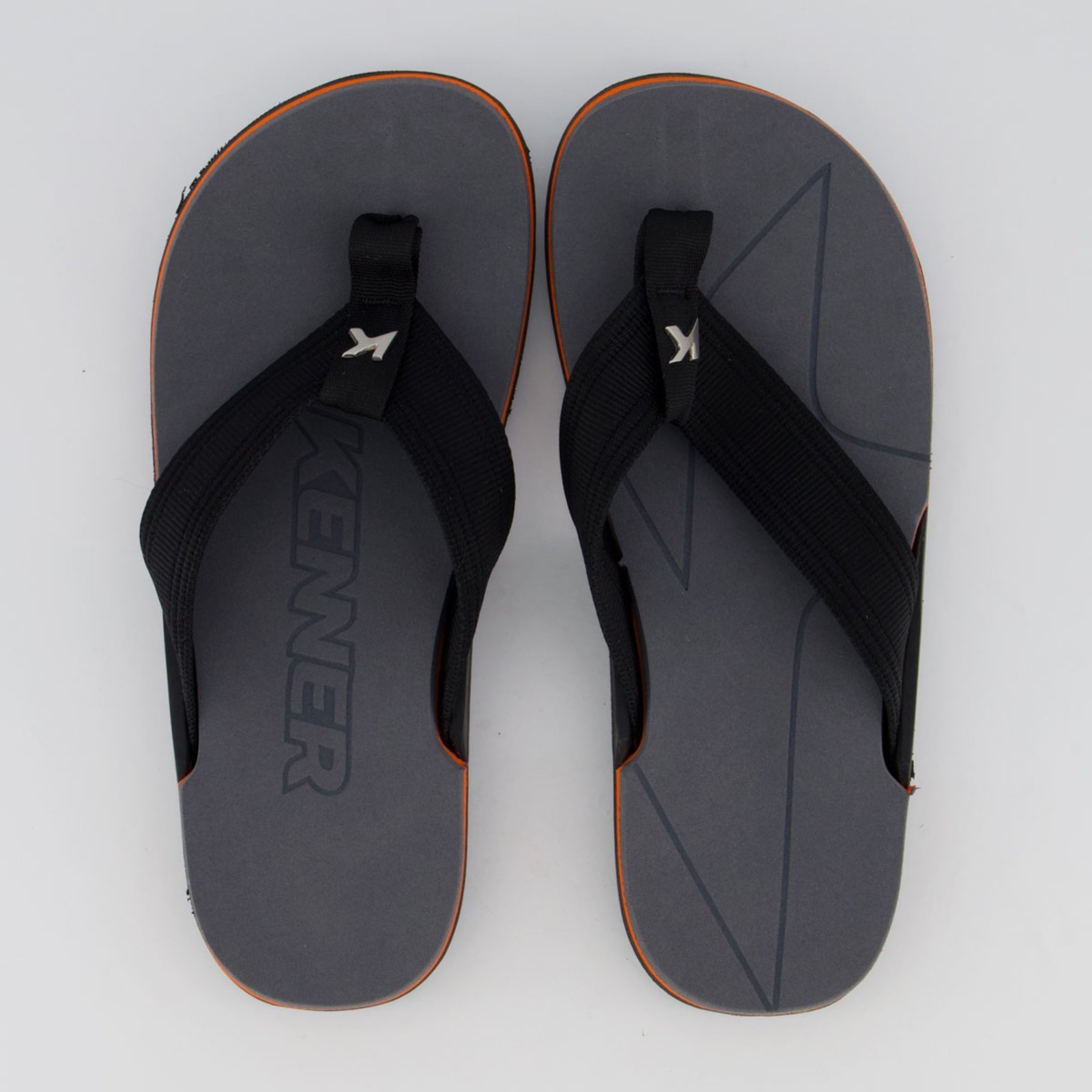Chinelo Kenner Nk6 Pro Preto e Laranja