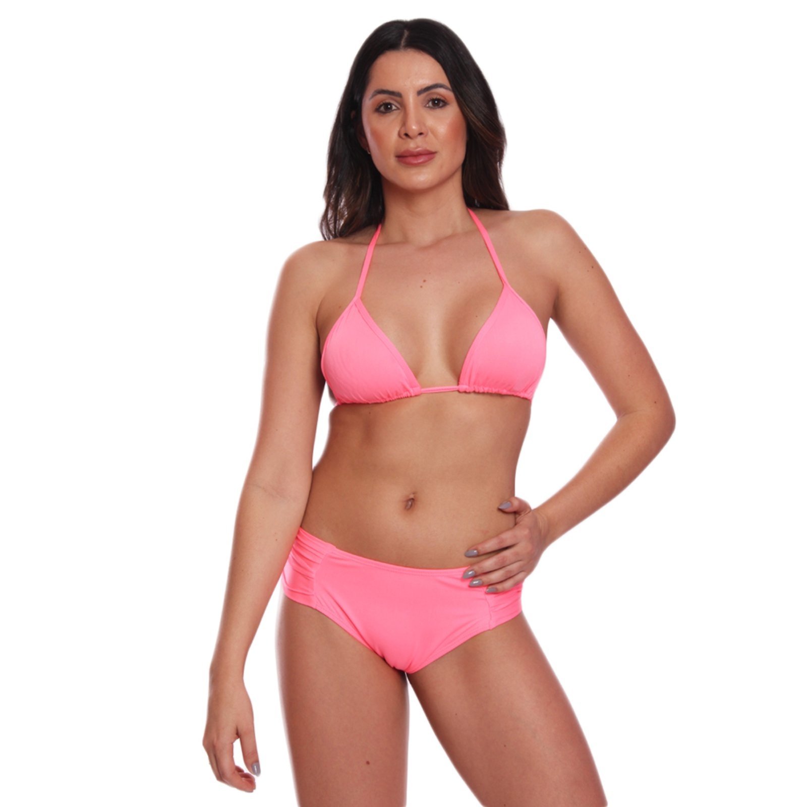 Biquini FMF Moda Praia Conjunto Piscina Tangão Largo Rosa
