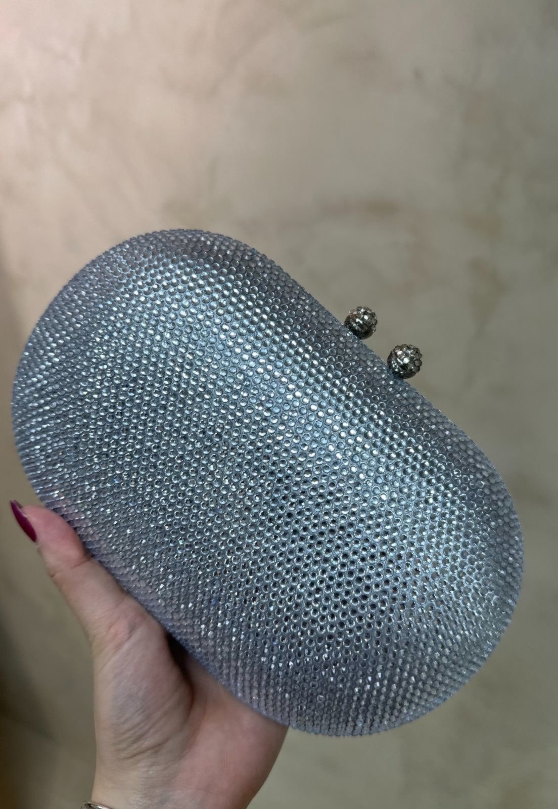 Bolsa Clutch Aplicações Cravejada Festa Casamento Madrinhas Premium Elegante Prata
