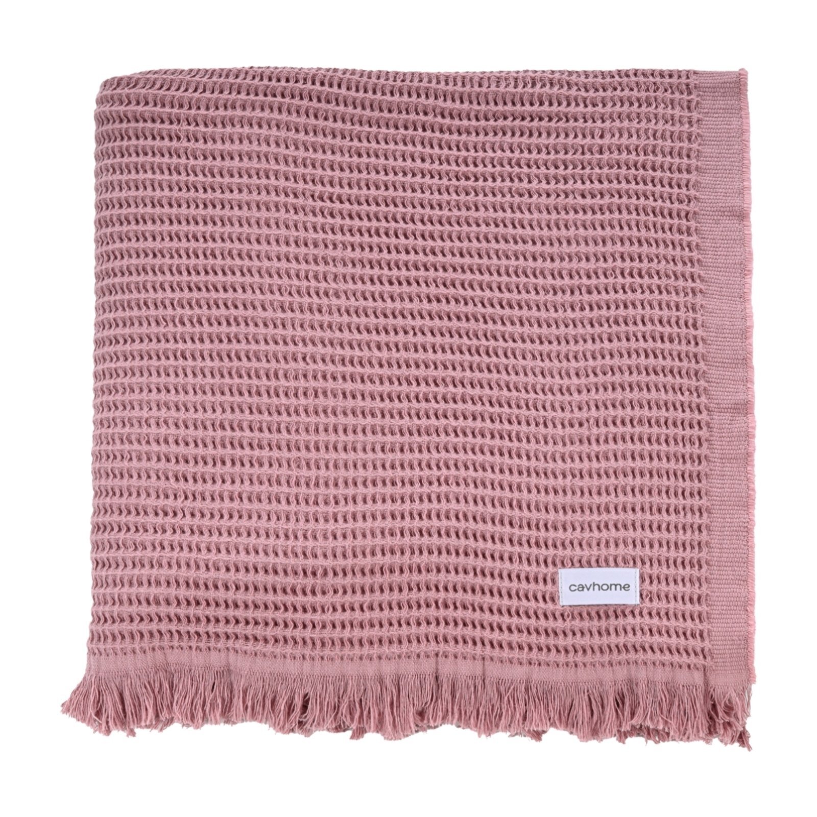 Manta Decorativa Cavhome Piquet Rosa