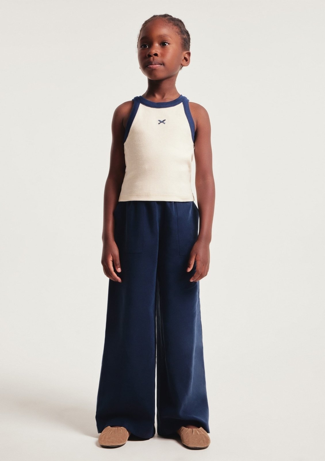 Infantil - Calça Menina Reta Em Peach Touch Hering
