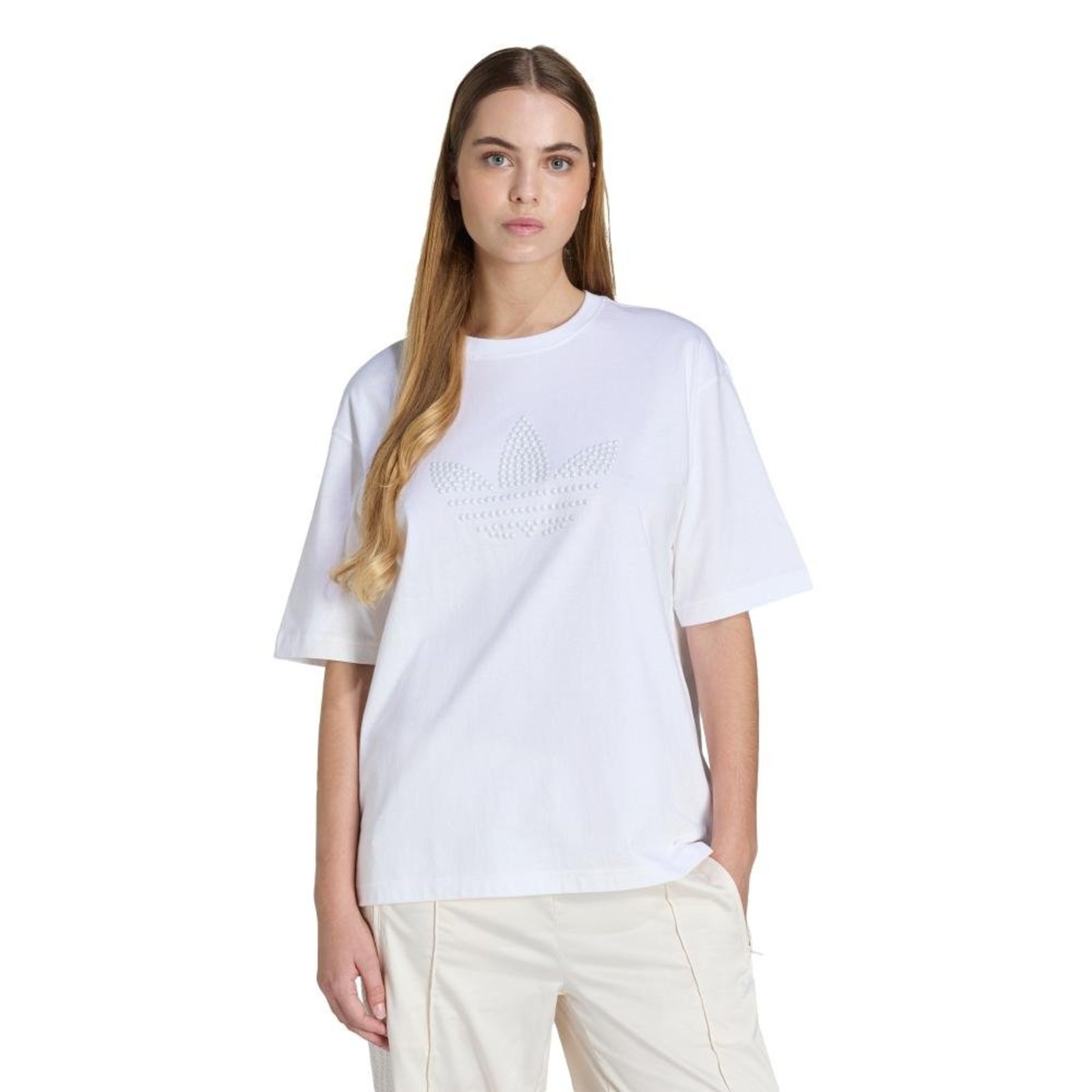 CAMISETA PEARL TREFOIL adidas Originals Branco