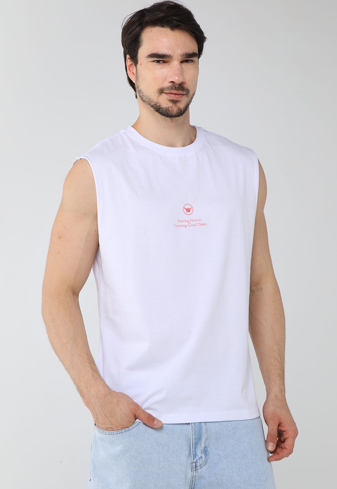 Regata Masculina Hang Loose ESP Clouds Branca