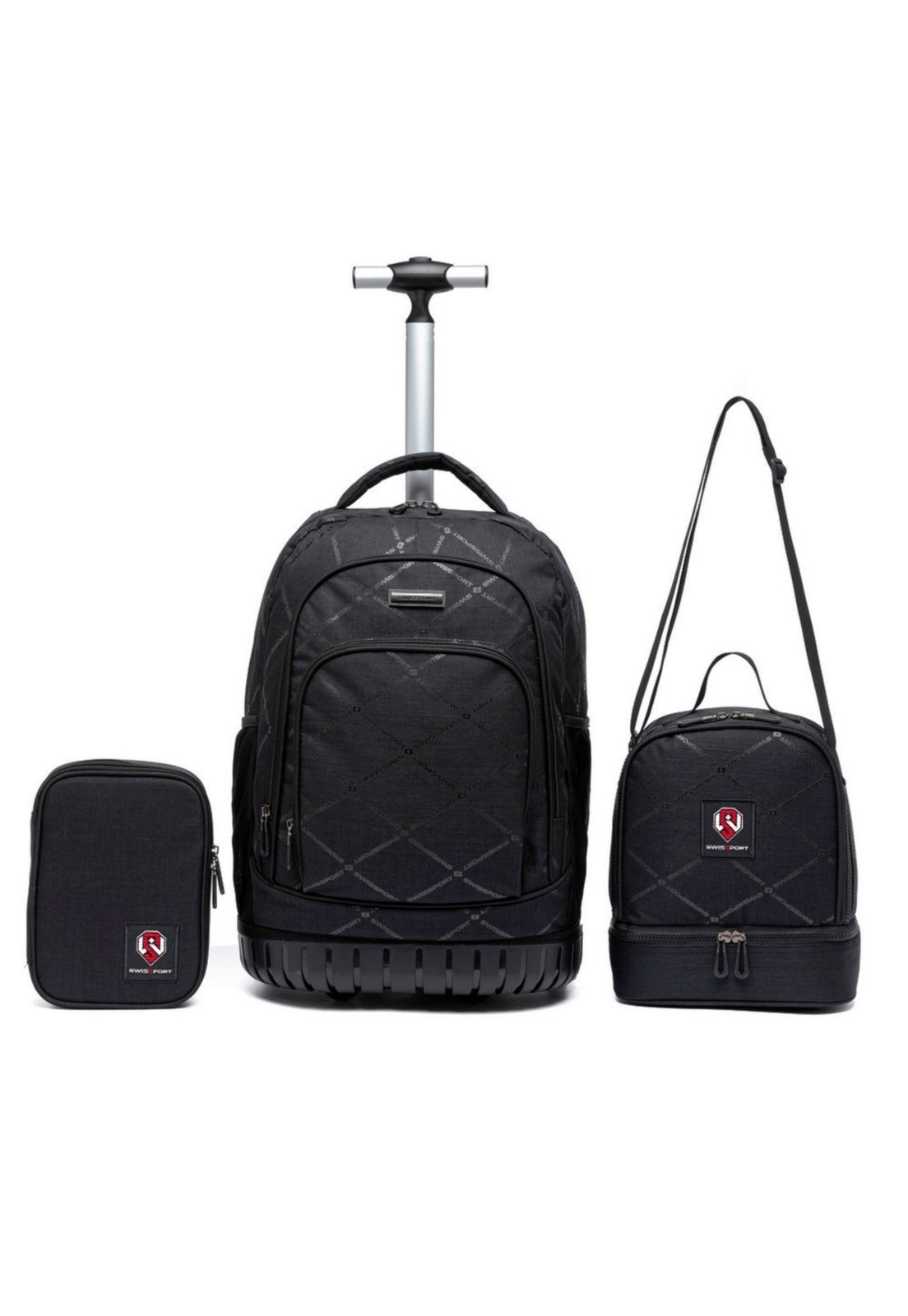 Kit Mochila Escolar De Rodinha Faculdade Reforçada Notebook