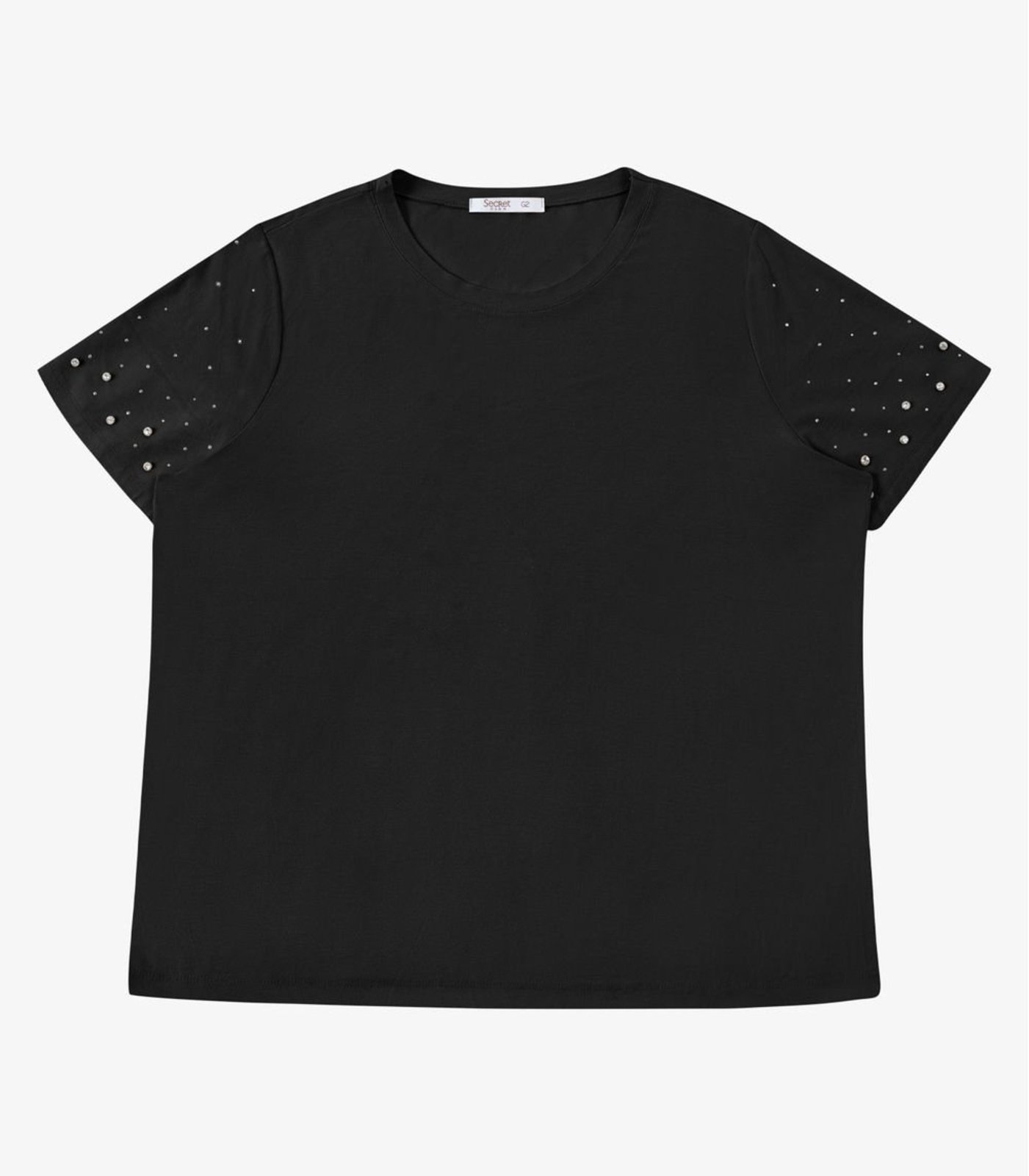 Blusa Manga Curta Feminina Secret Glam Preto