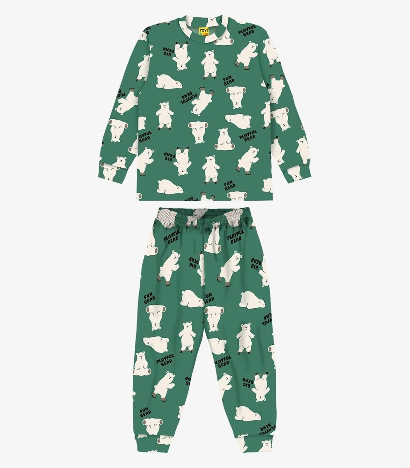 Pijama em Fleece Comfort Rovi Verde