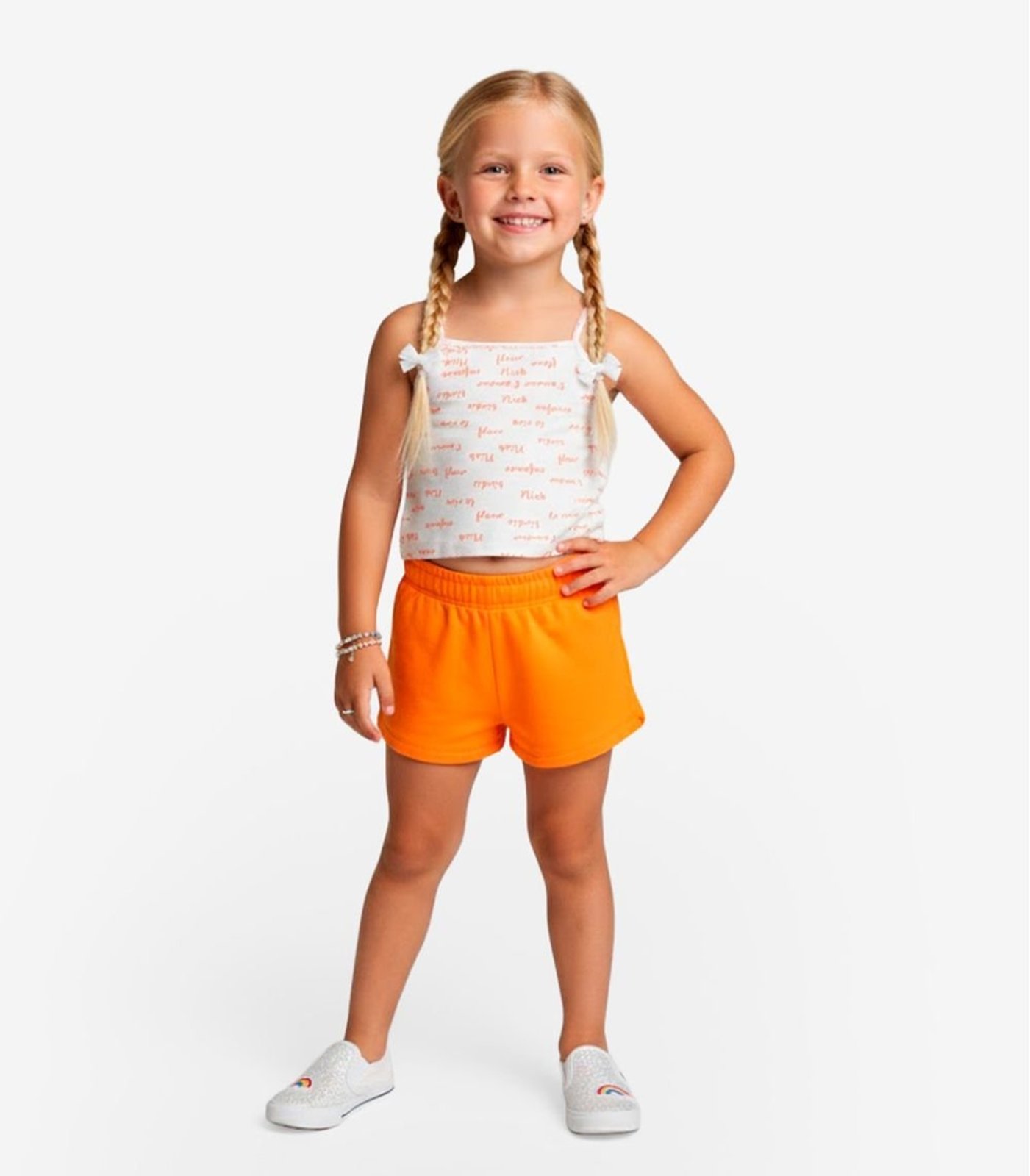 Vista 2 Infantil - Conjunto Regata com Shorts Select laranja Select laranja