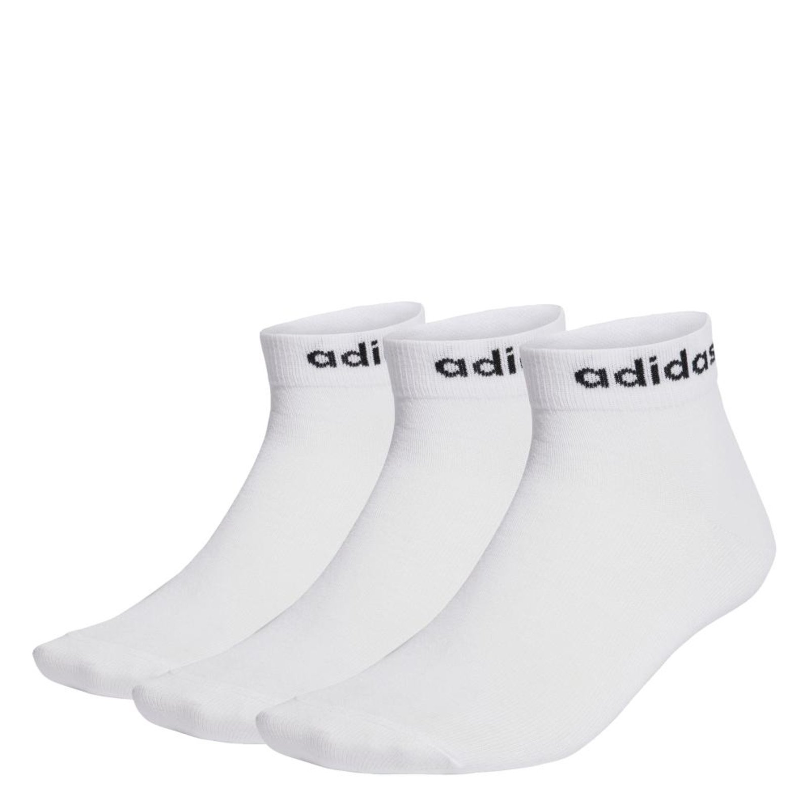 Meias Finas Linear Ankle 3 Pares adidas Performance Branco