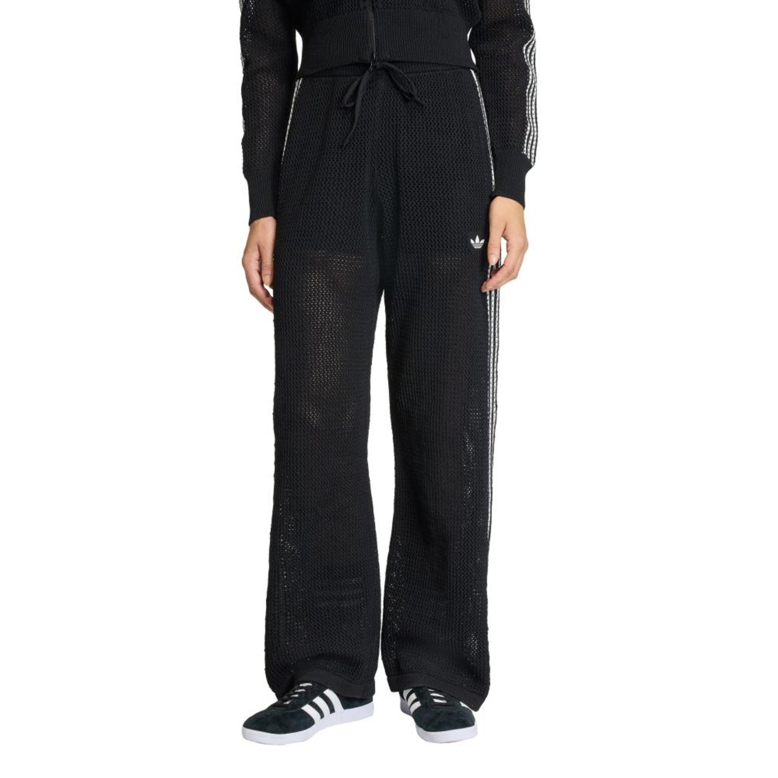 CALÇA ESPORTIVA EM MALHA DE CROCHÊ FIREBIRD adidas Originals Preto