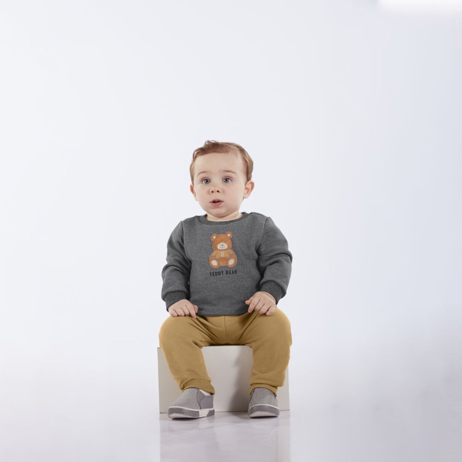 Infantil - Conjunto Menino - Cinza - 52675-455