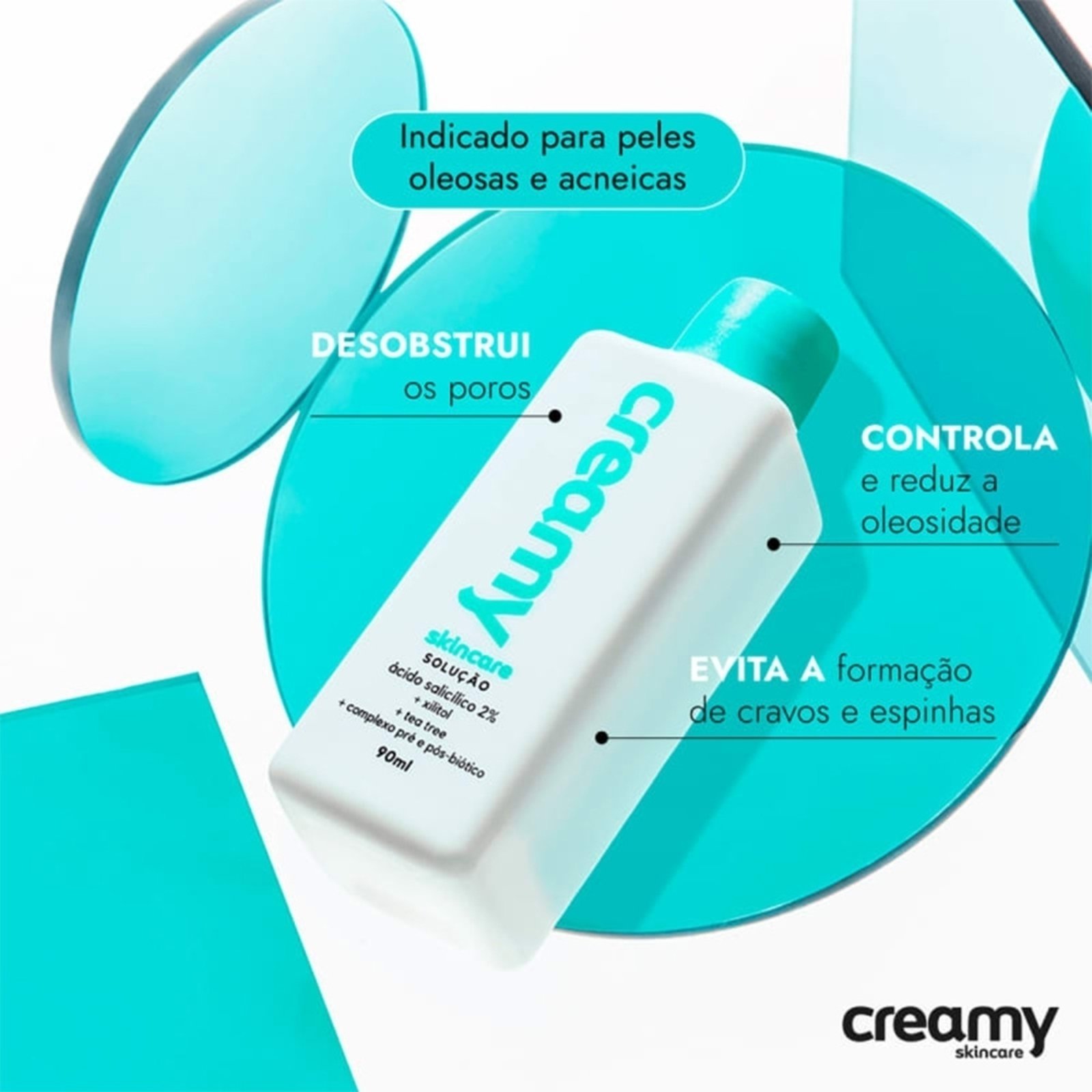 Vista 3 Kit Creamy Skincare Glicointense Peel e Ácido Salicílico (2 produtos) multicolorido Creamy multicolorido