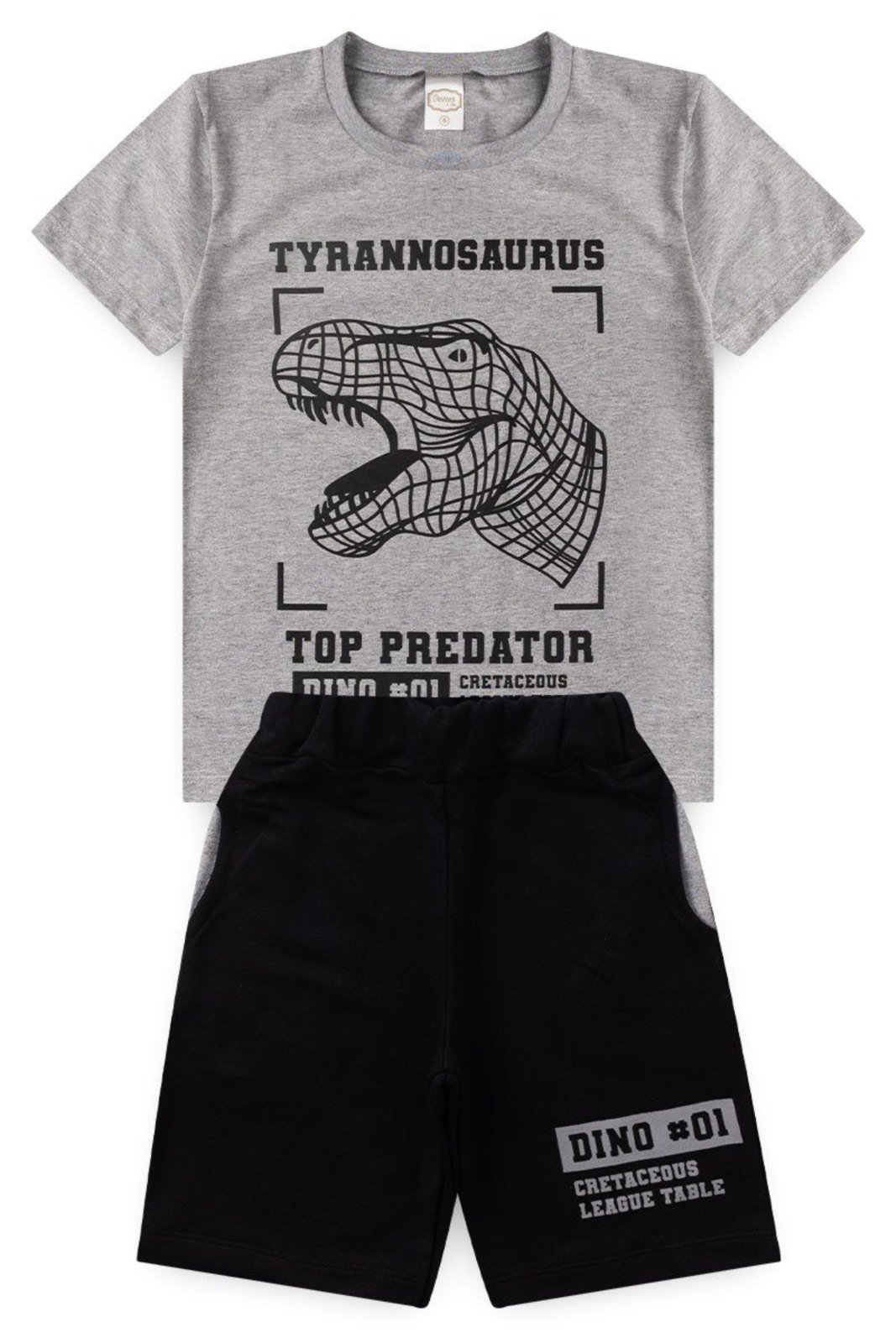 Infantil - Conjunto Juvenil Verão Masculino Tyrannosaurus