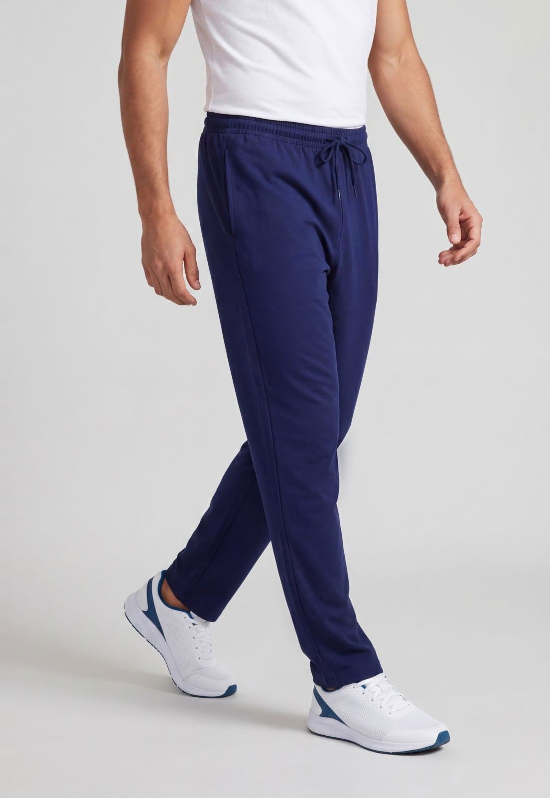 Calça Masculina adidas Sportswear Small Logo Single Jersey Azul-marinho