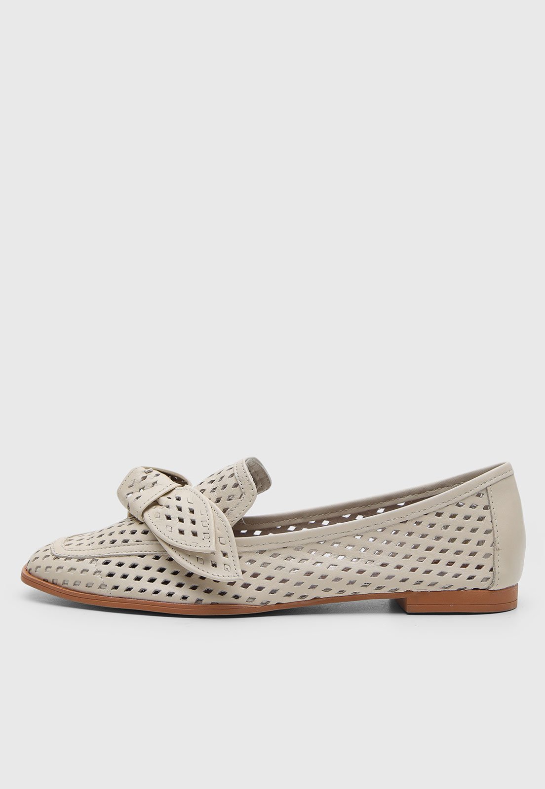 Mocassim Feminino Santa Lolla Vazado Off-White