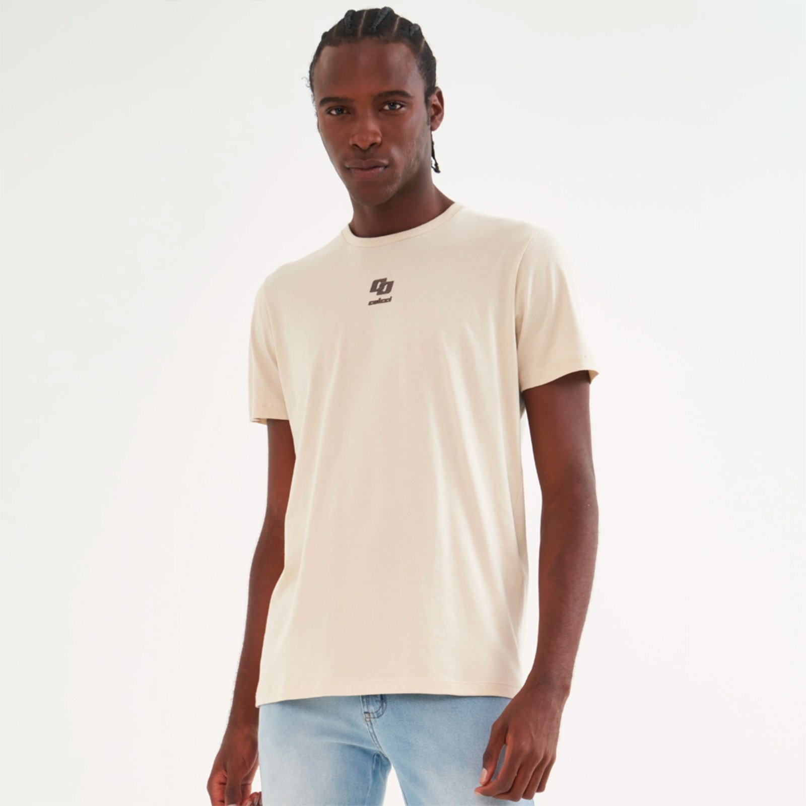 Vista 2 Camiseta Colcci Iconic Pr26 Taupe Masculino bege Colcci bege