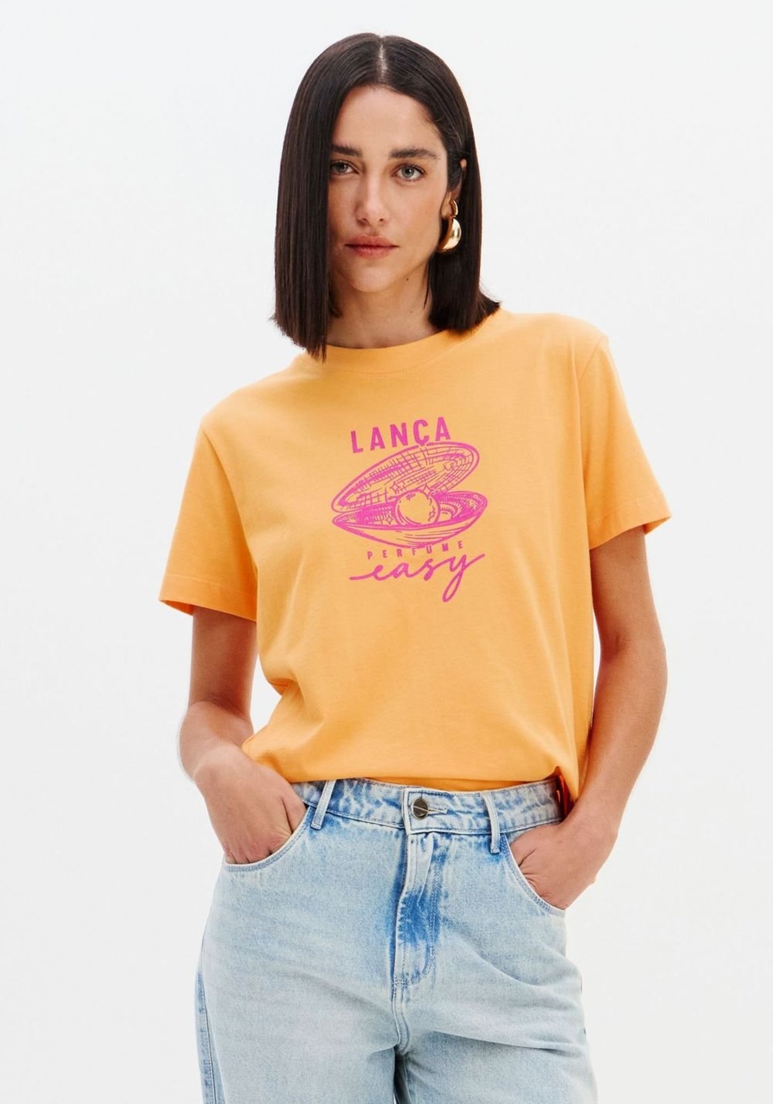 T-shirt Tradicional Com Estampa Frontal Sport Easy