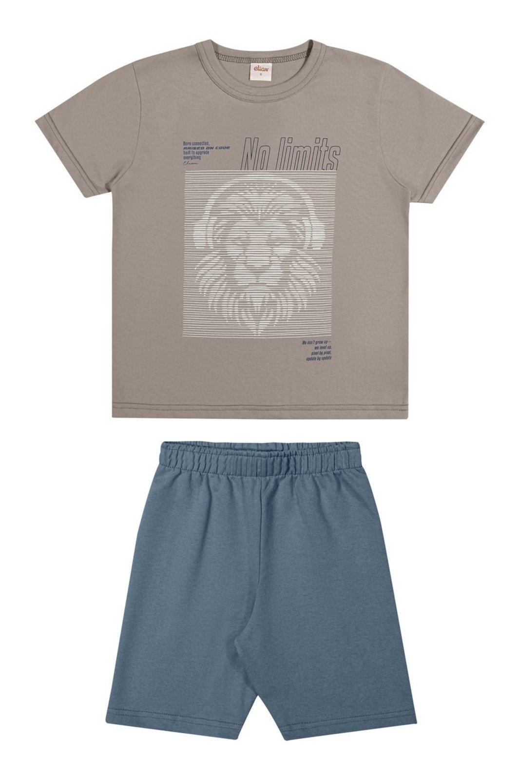 Infantil - Conjunto Menino Moderno Elian Cinza