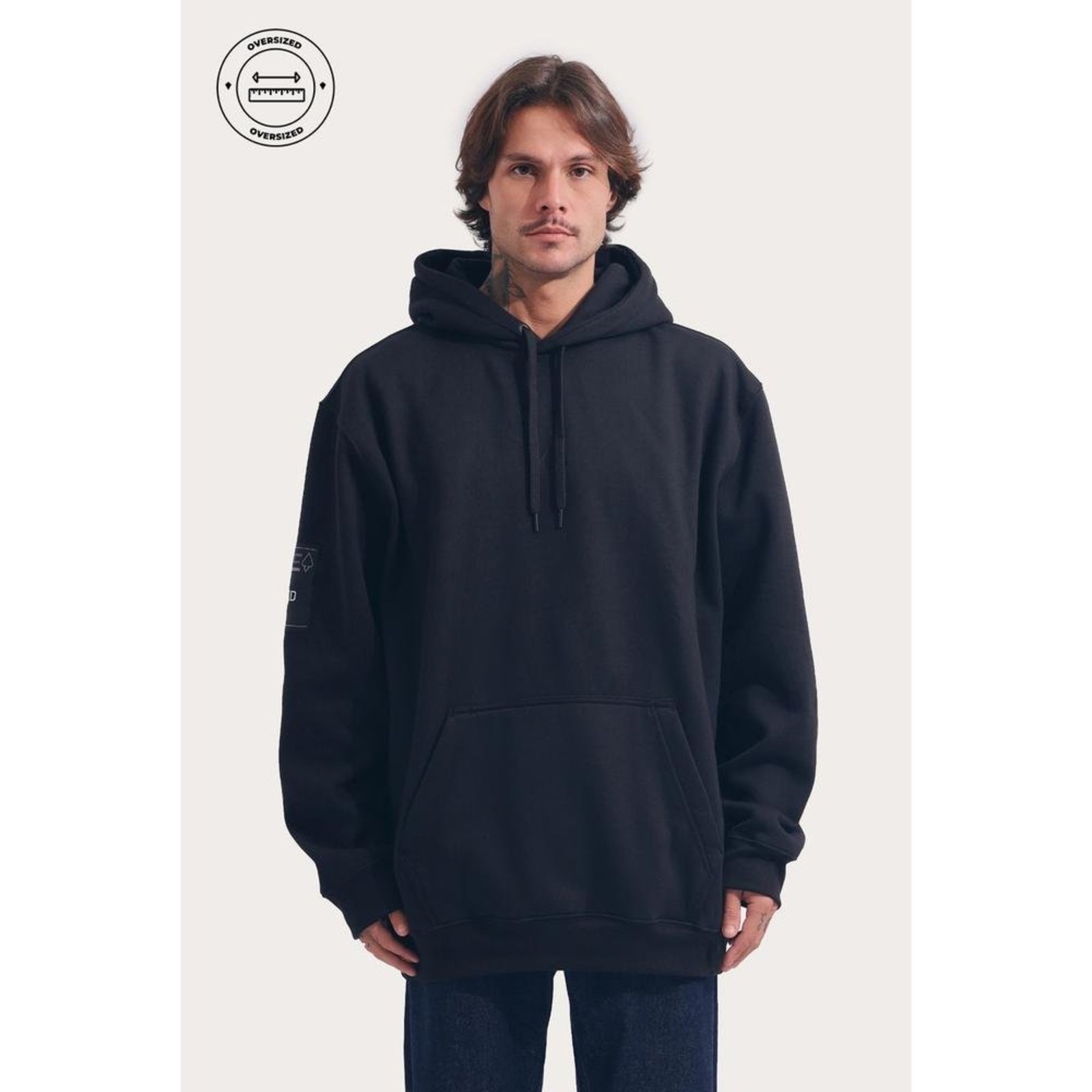 Moletom Canguru Fechado Pipa Golden Over Preto