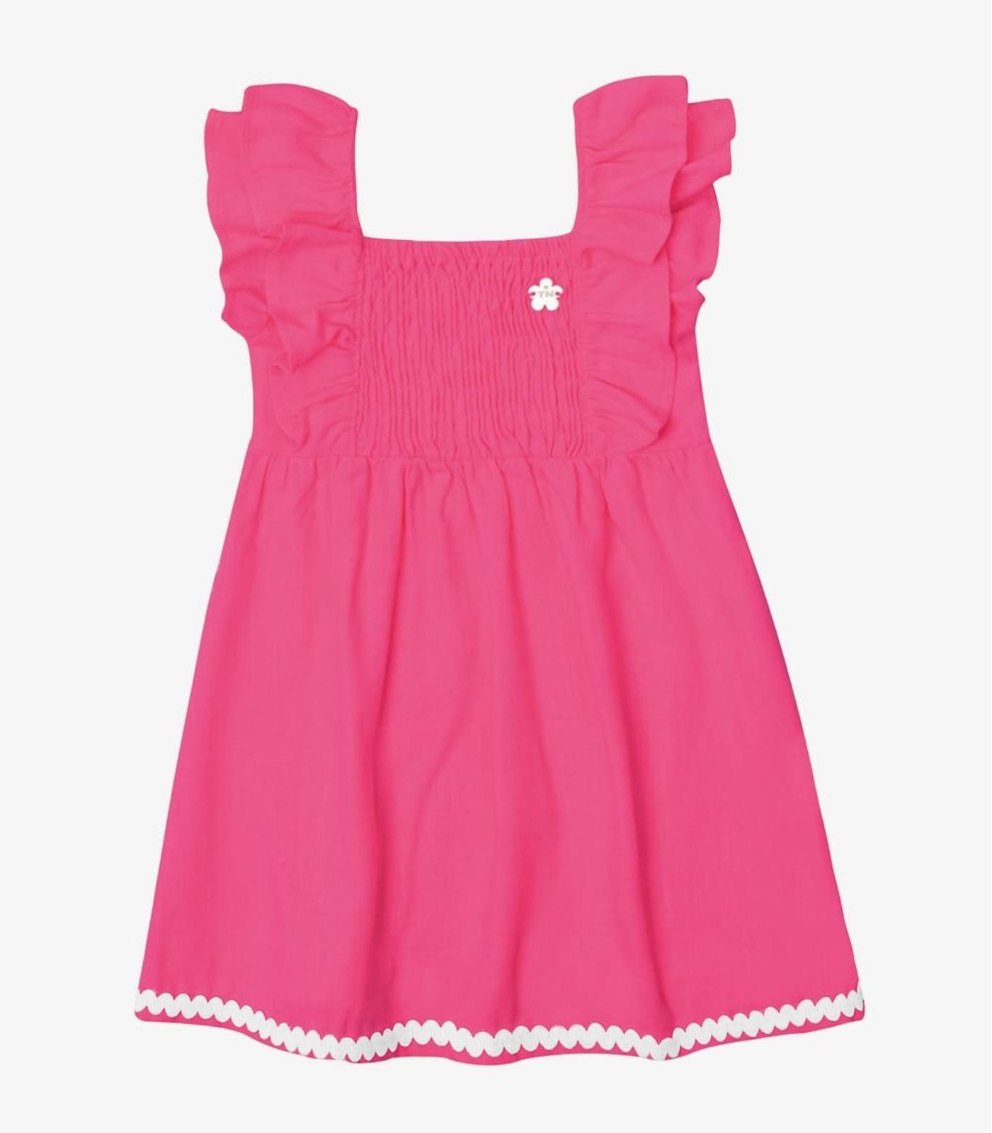 Infantil - Vestido Verão Menina Midi Com Plaquinha Trick Nick Rosa