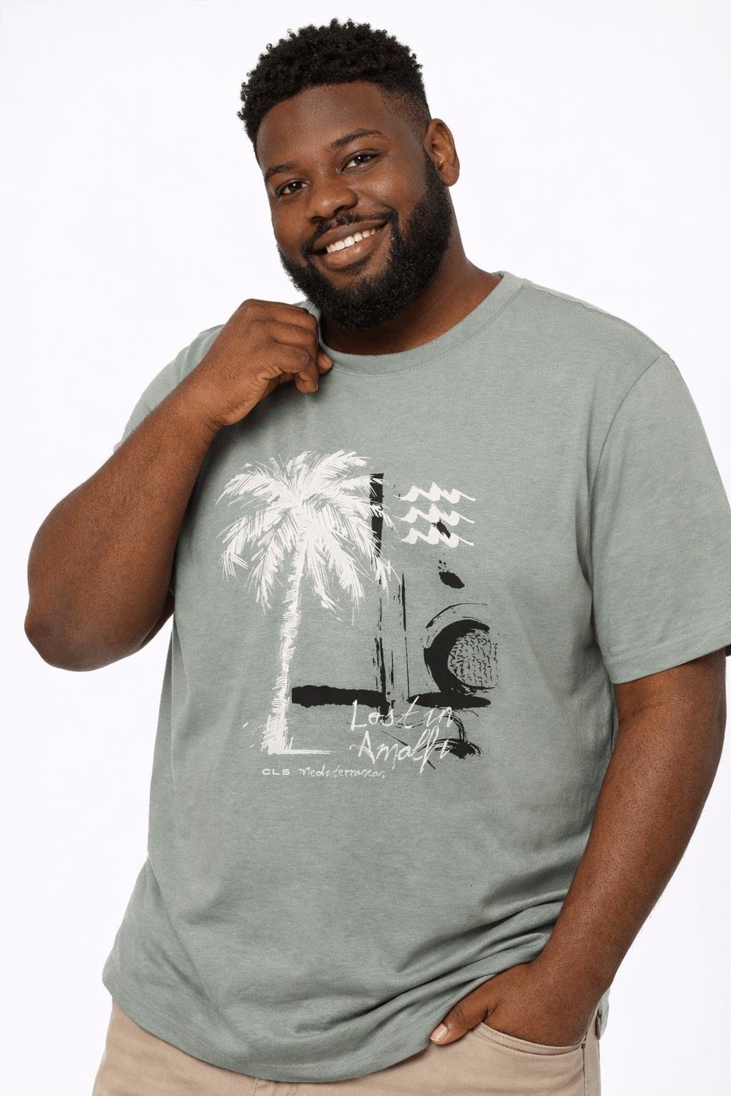 Camiseta Manga Curta Plus Size Masculina VERDE