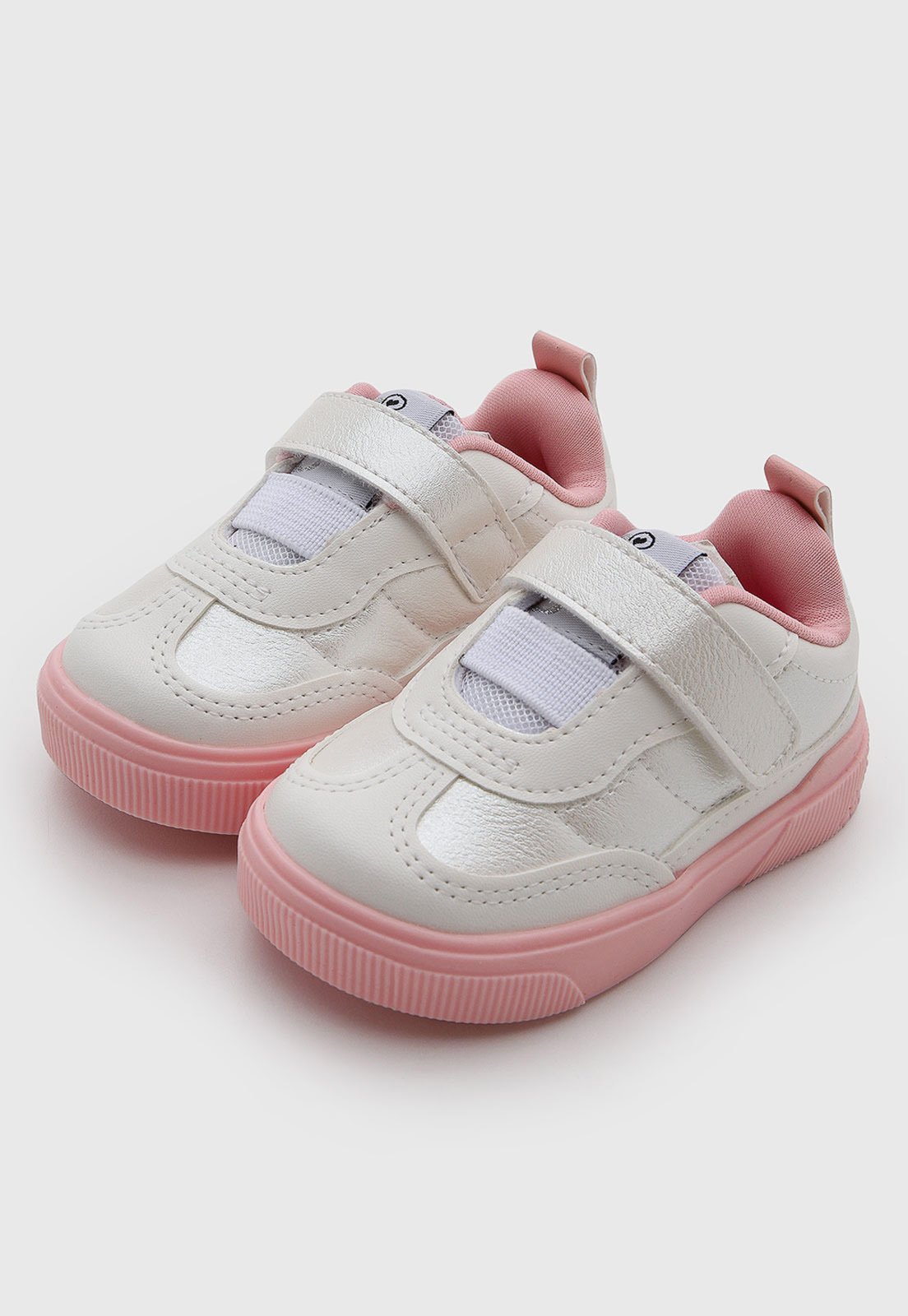 Infantil - Tênis Pampili Detalhe Rosa Branco