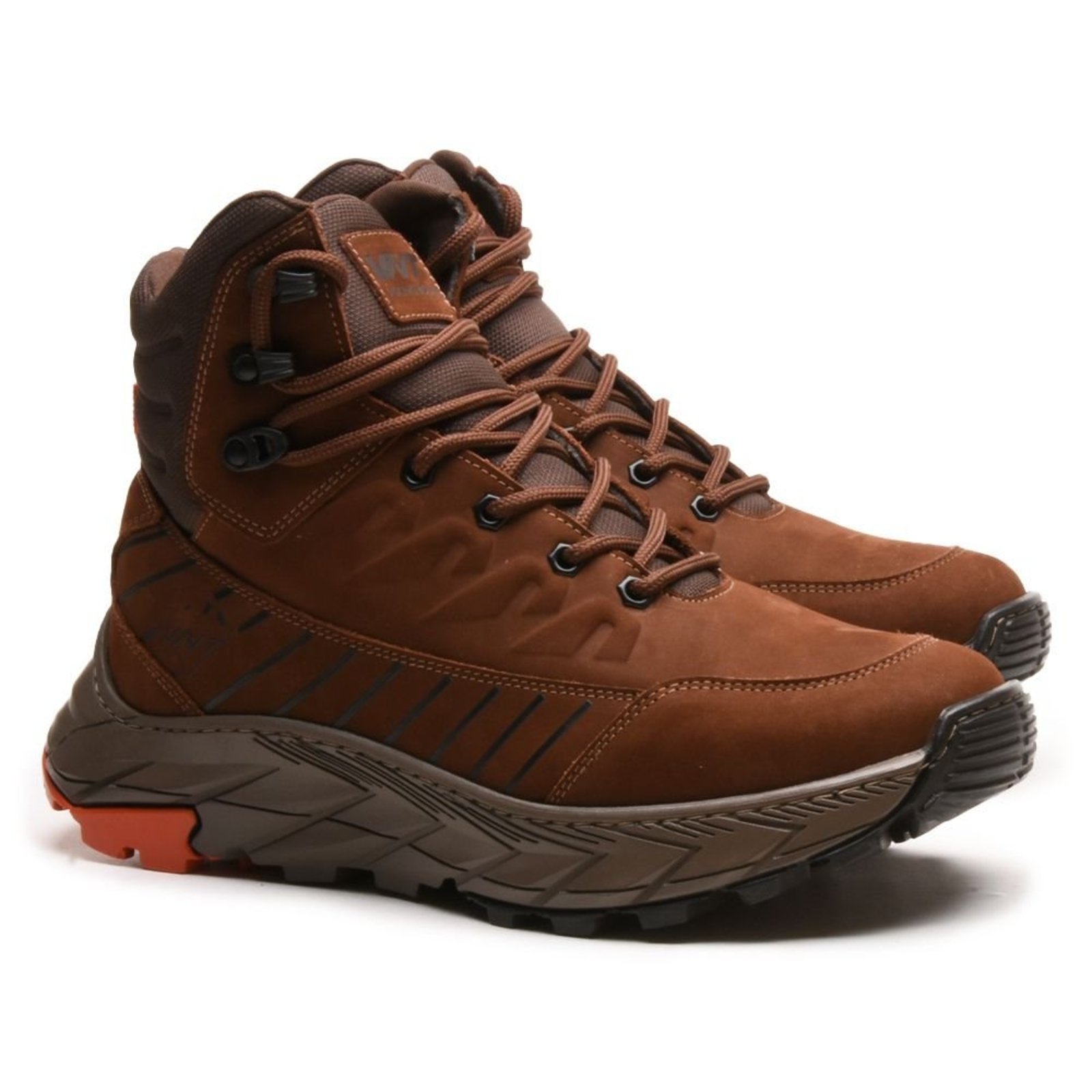 Bota Coturno Masculina em Couro Legítimo com Textura 3D Durabilidade e Alta Performance Castor