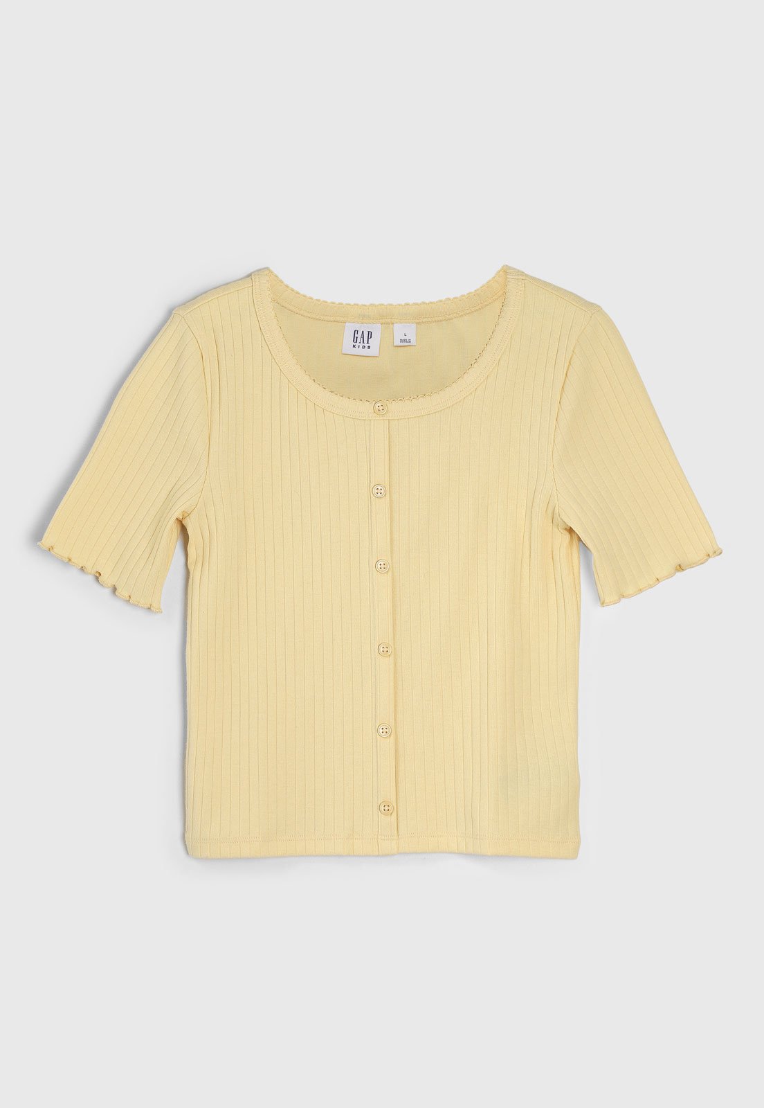 Infantil – Blusa GAP Manga Ondulada Amarela