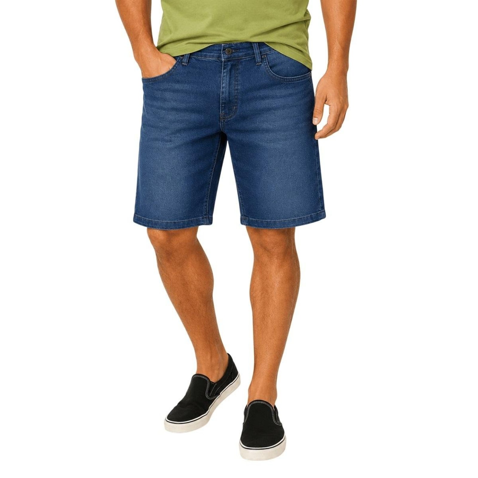 Bermuda Pedal Reta Masculina Ogochi 003543044 Jeans
