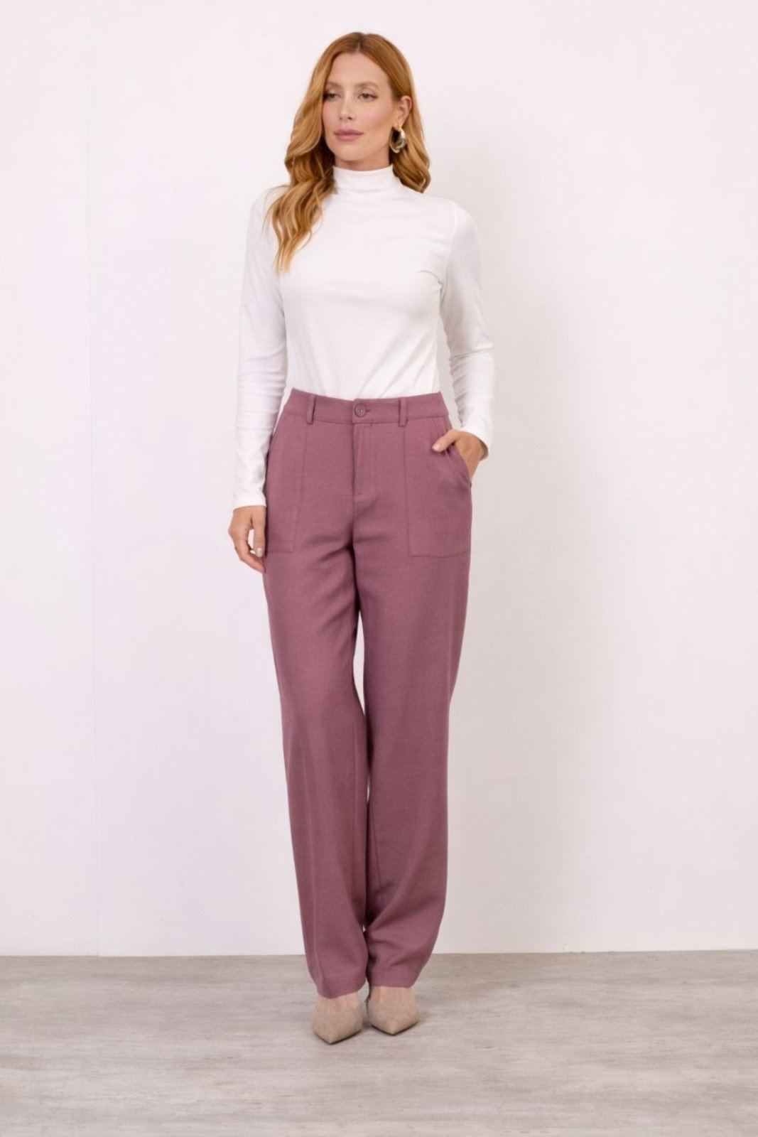 Calça Vanibele Reta Rosa