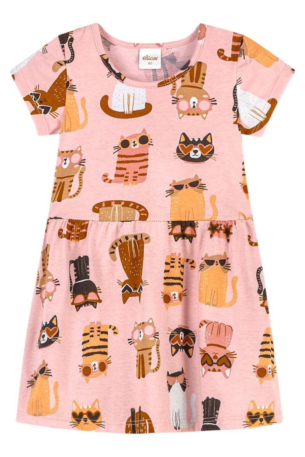 Infantil - Vestido Curto Menina Lúdico Elian Rosa