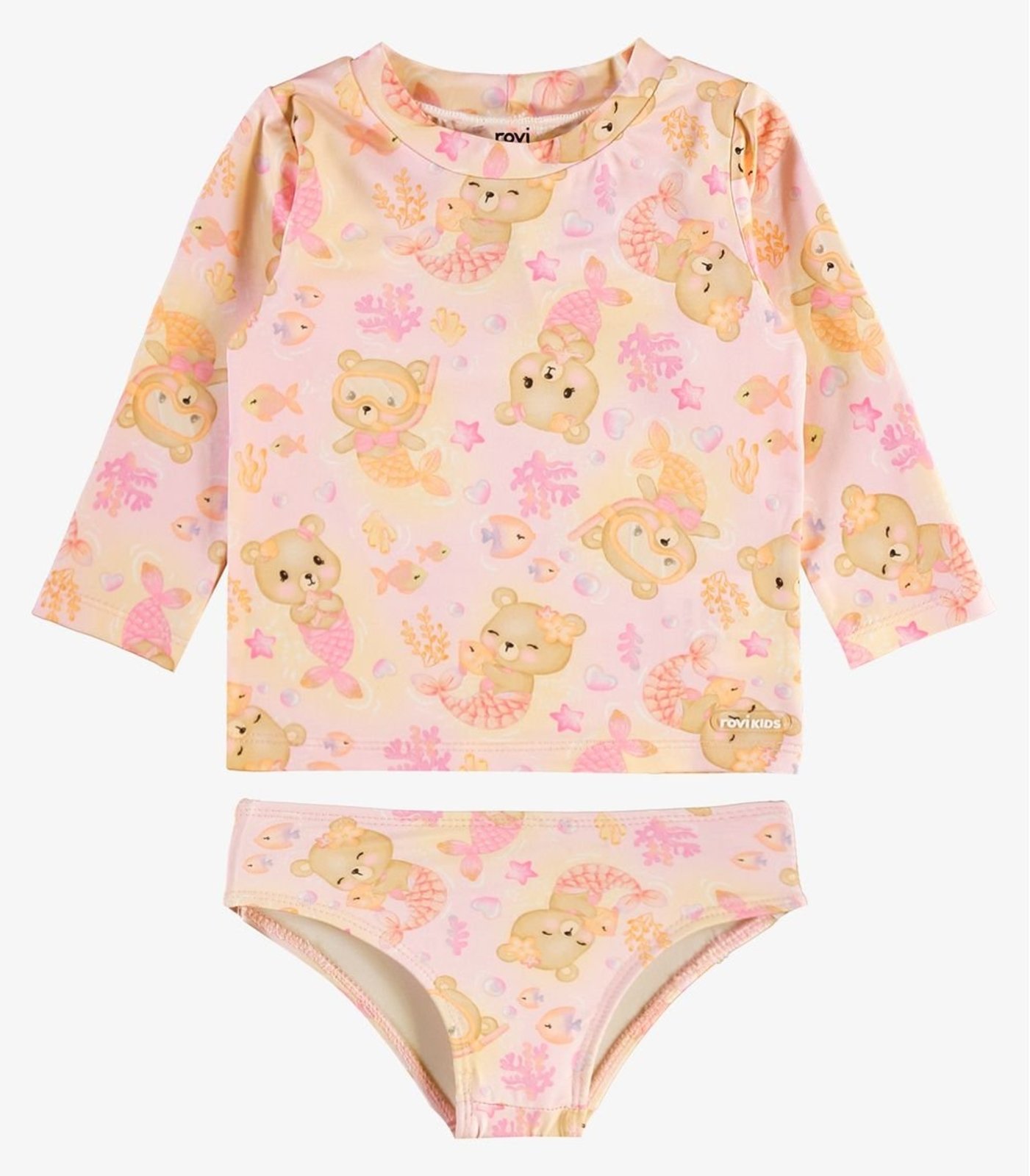 Conjunto Bíquini Camiseta e Calcinha Rovi Rosa