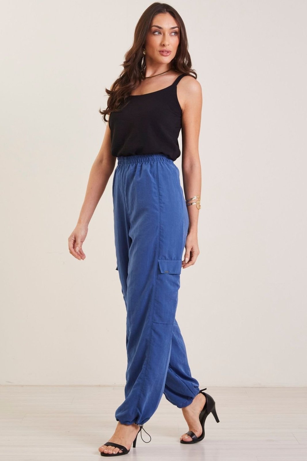 Calça Feminina Cargo Marialícia Azul