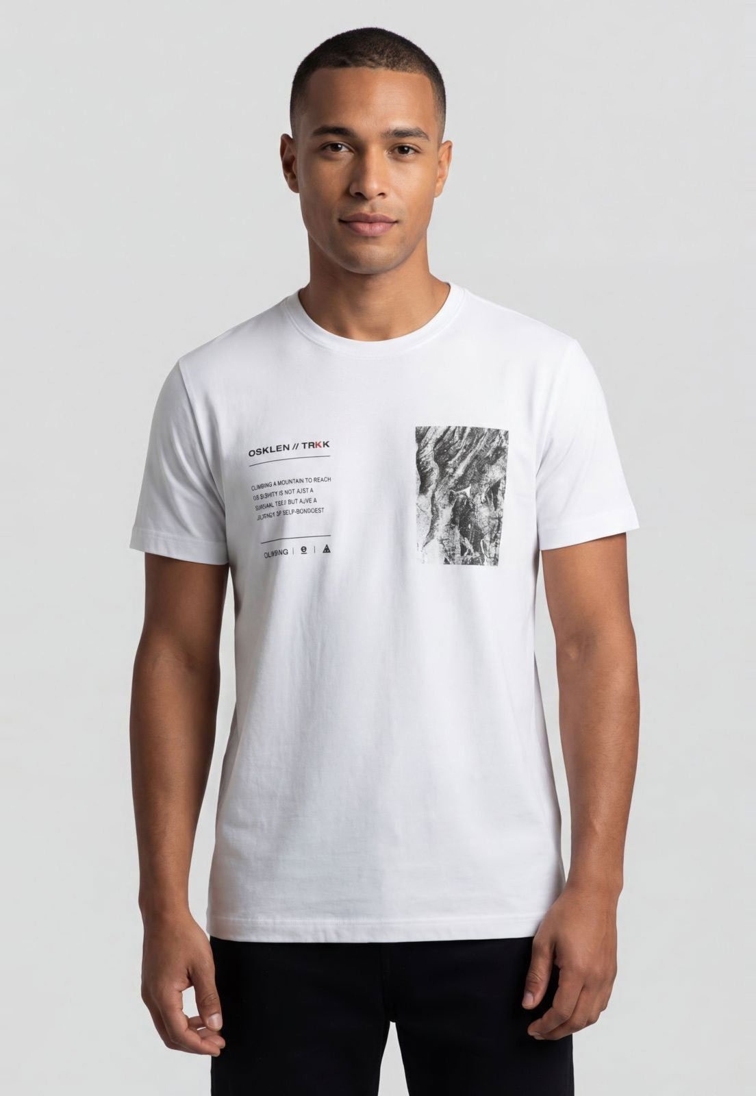Camiseta Masculina Osklen Slim Stone Climbing Branca