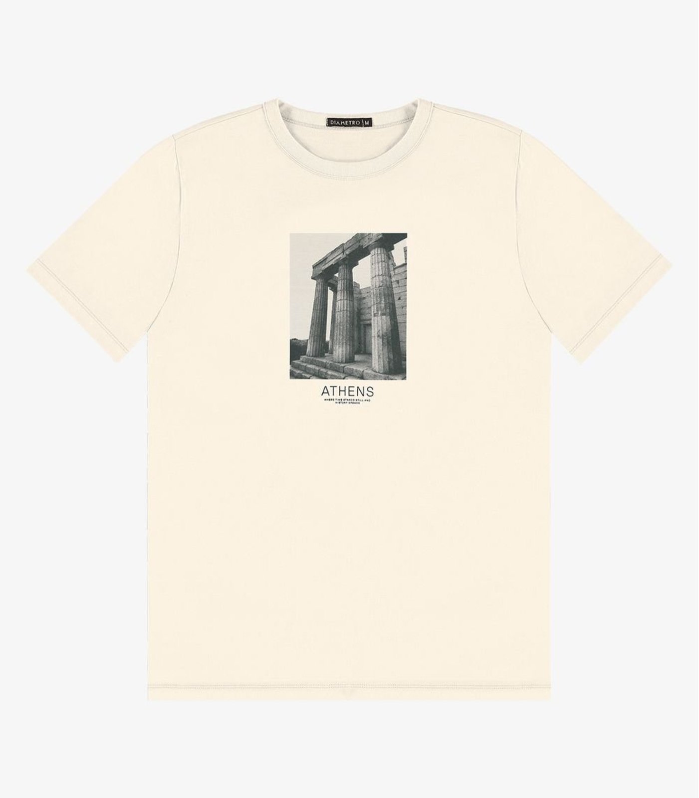 Camiseta Masculina em Meia Malha Diametro Bege