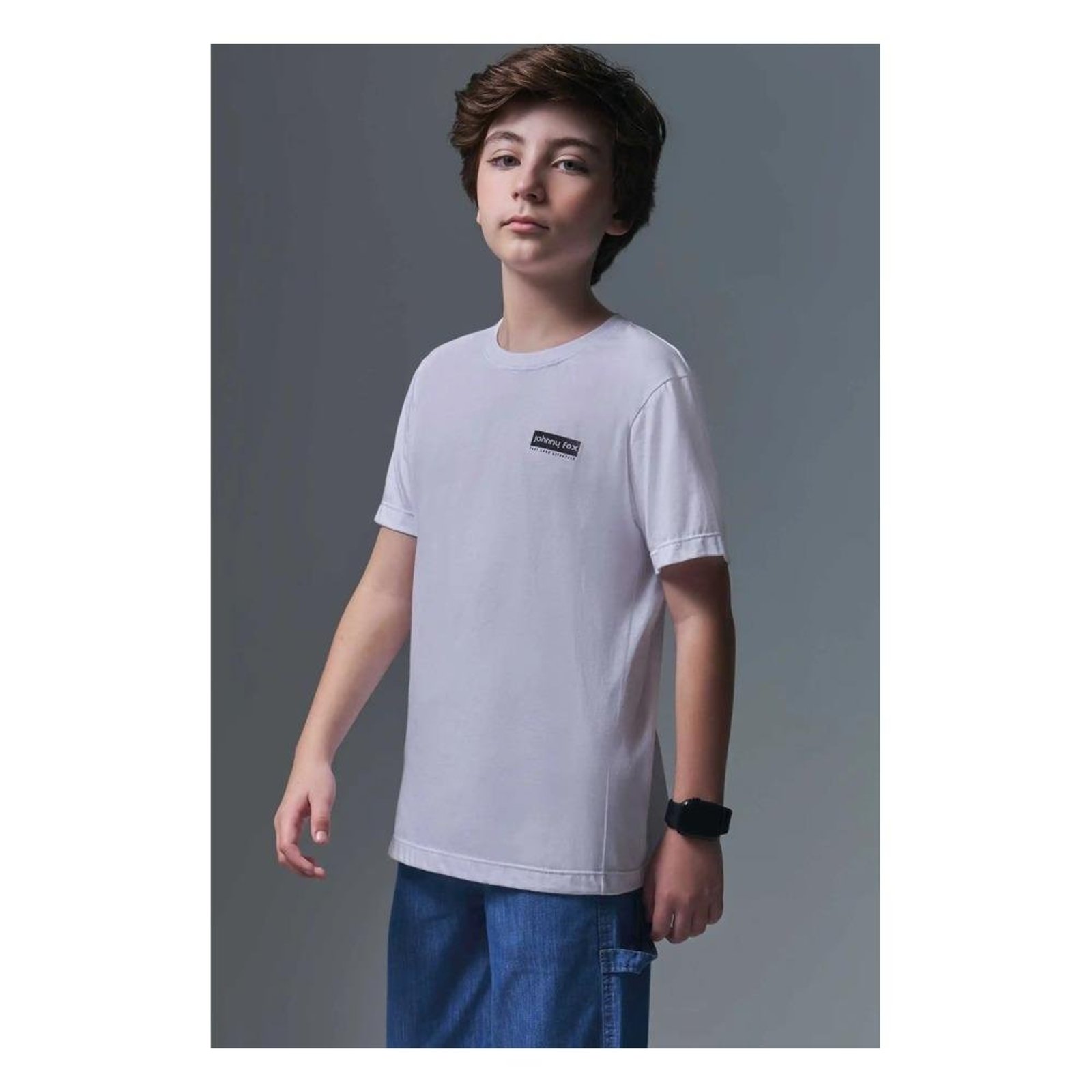 Infantil - Camiseta Menino Azul Johnny Fox 10 Azul