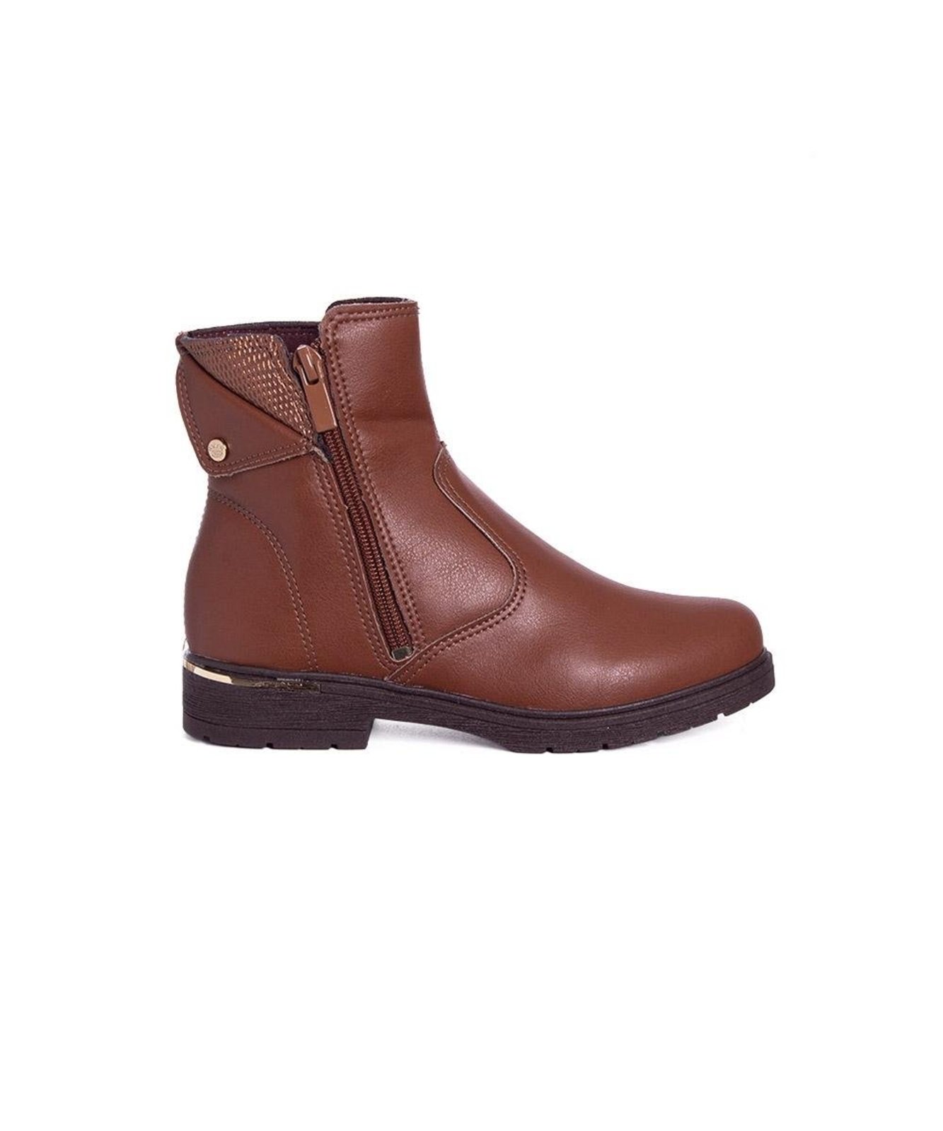 Infantil - Bota Cano Curto Pink Cats Marrom Incolor