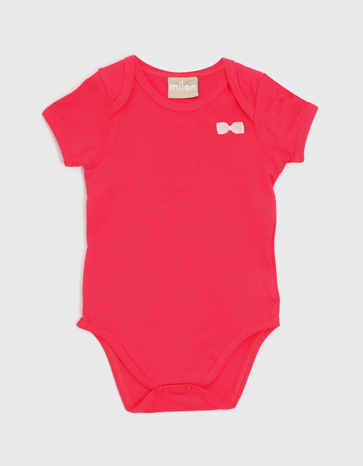 Vista 2 Infantil - Body Milon Laço rosa Milon rosa