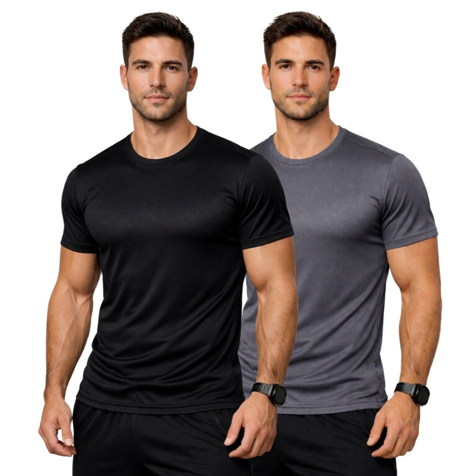 Kit 2 Camisetas Masculinas Dry Fit Esportivas Gola Redonda