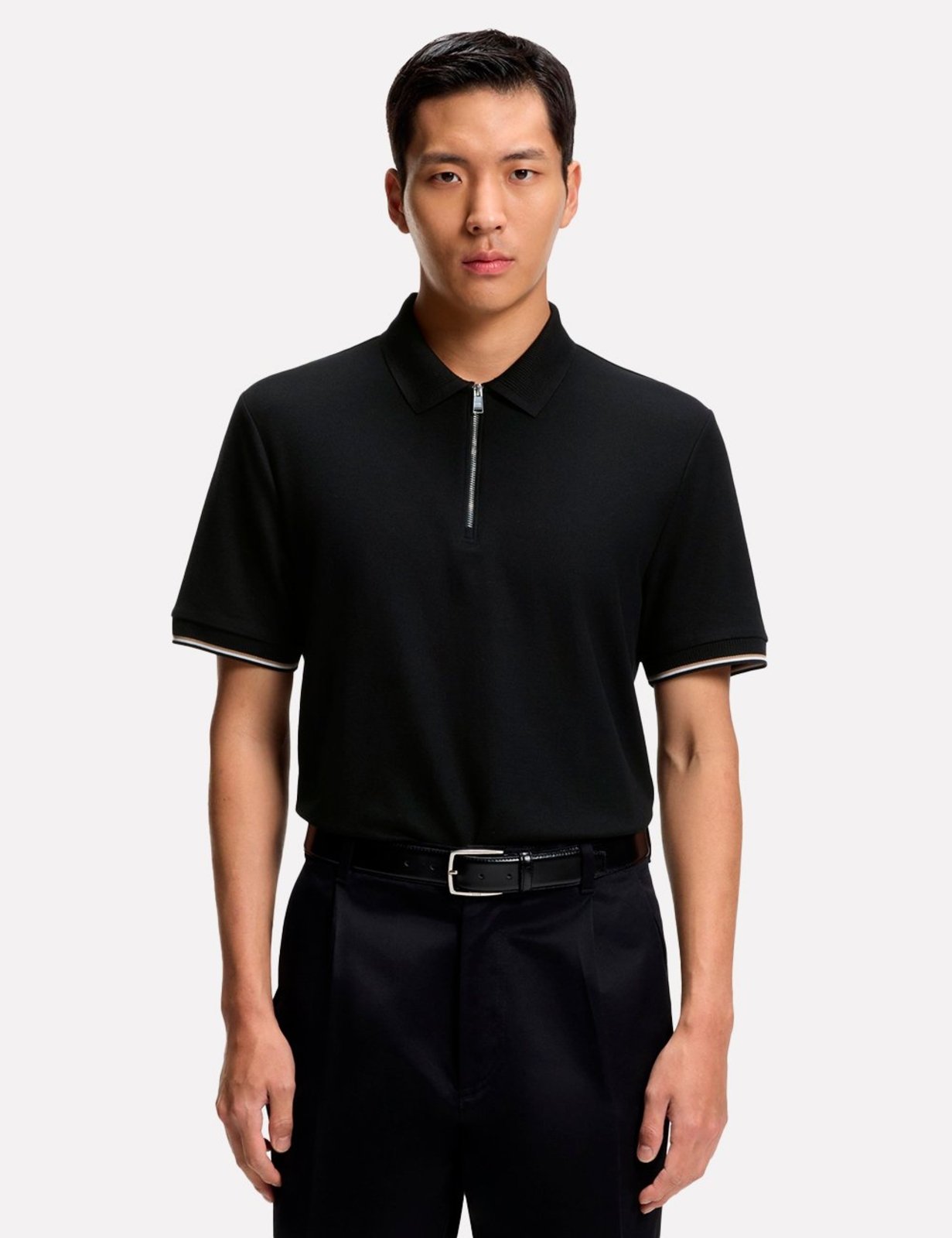 Polo Hugo Boss Masculina Regular Fit C-Pei 04 Preta