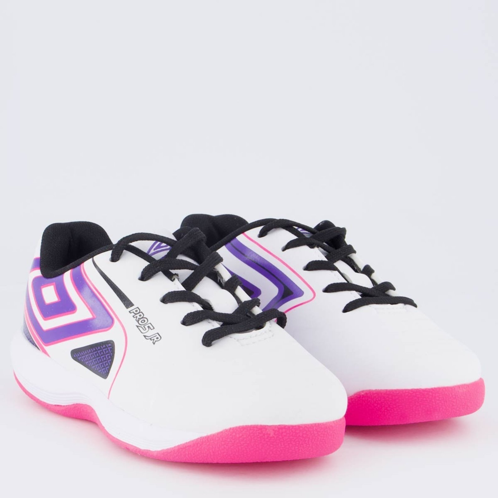 Vista 3 Chuteira Umbro Pro 5 Futsal Juvenil Branca branco Umbro branco
